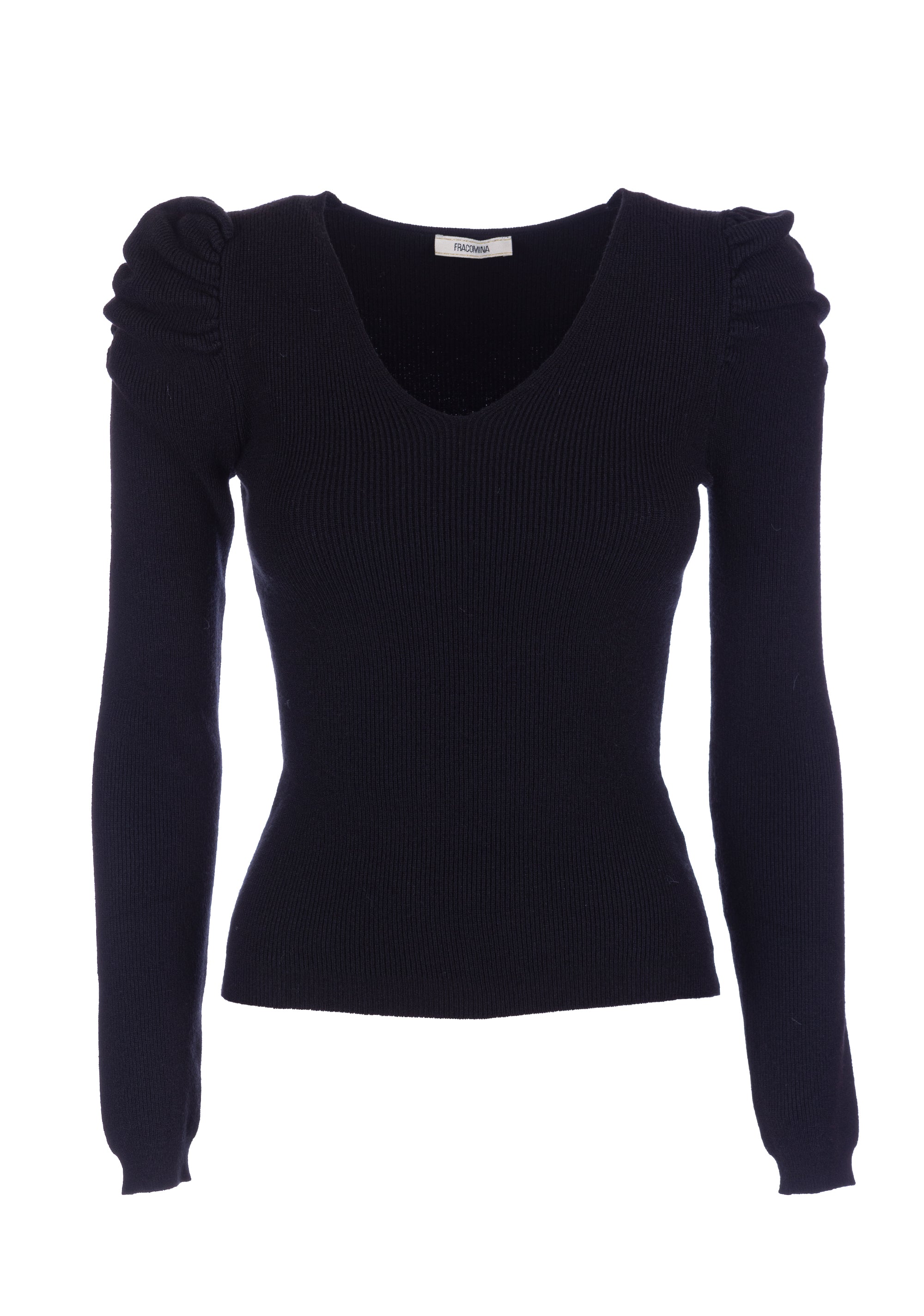 Maglia slim a costine