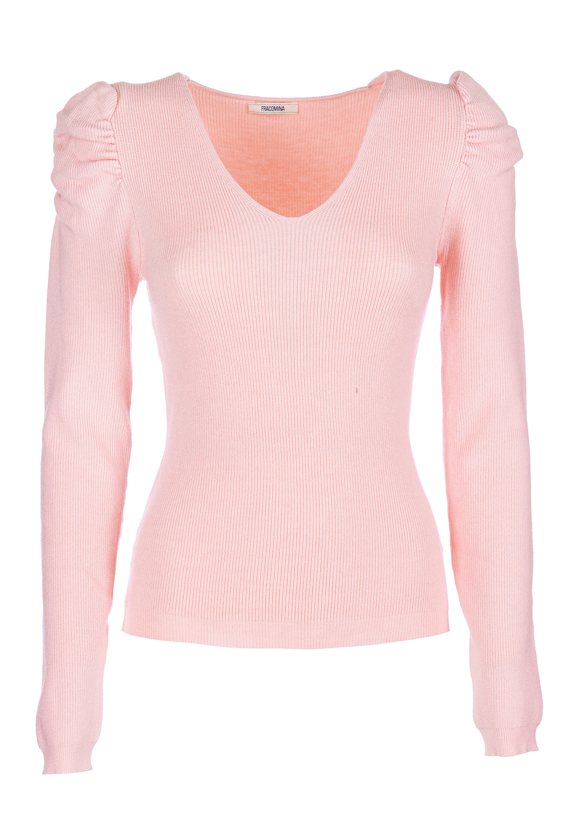 Maglia slim a costine