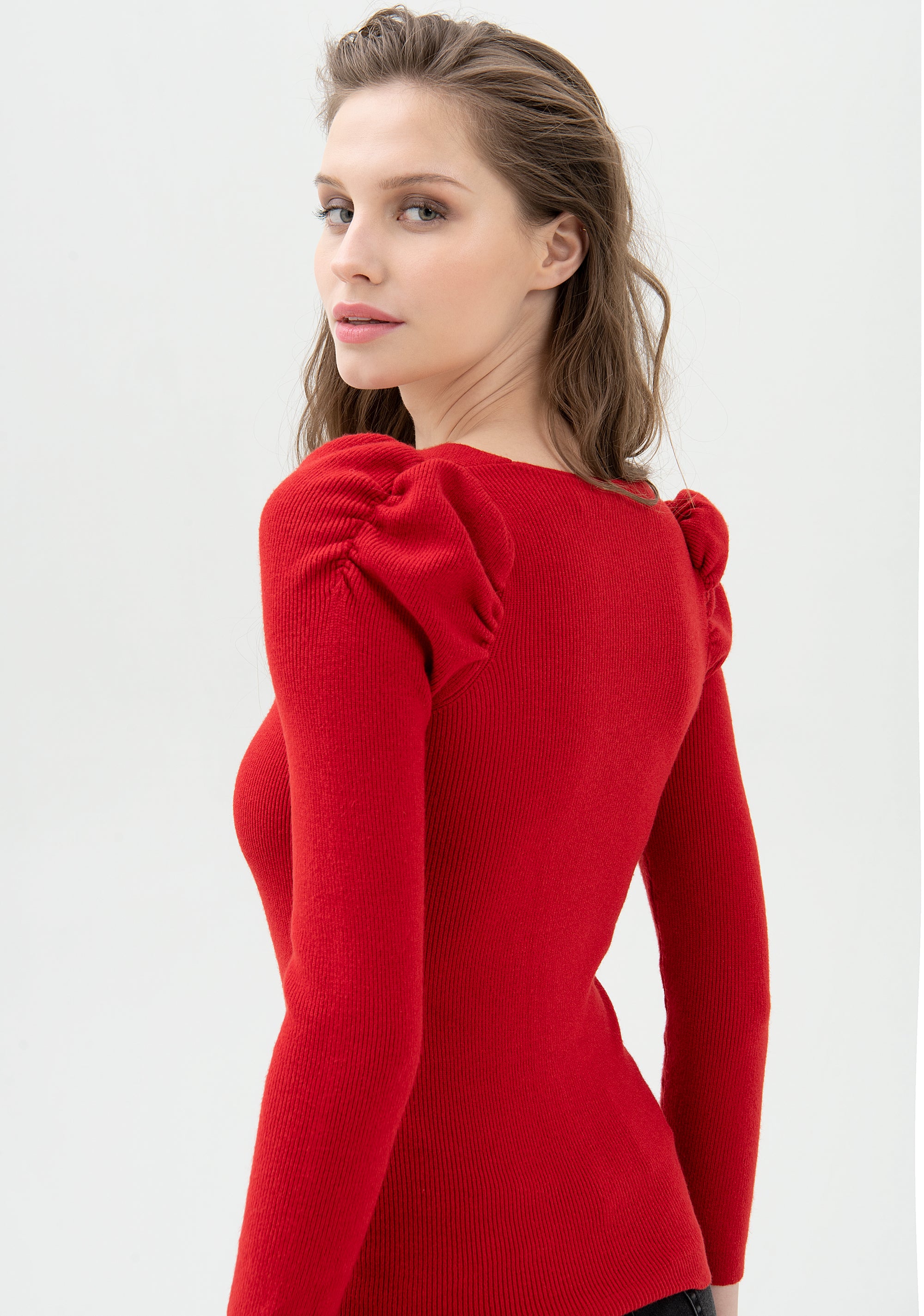 Maglia slim a costine