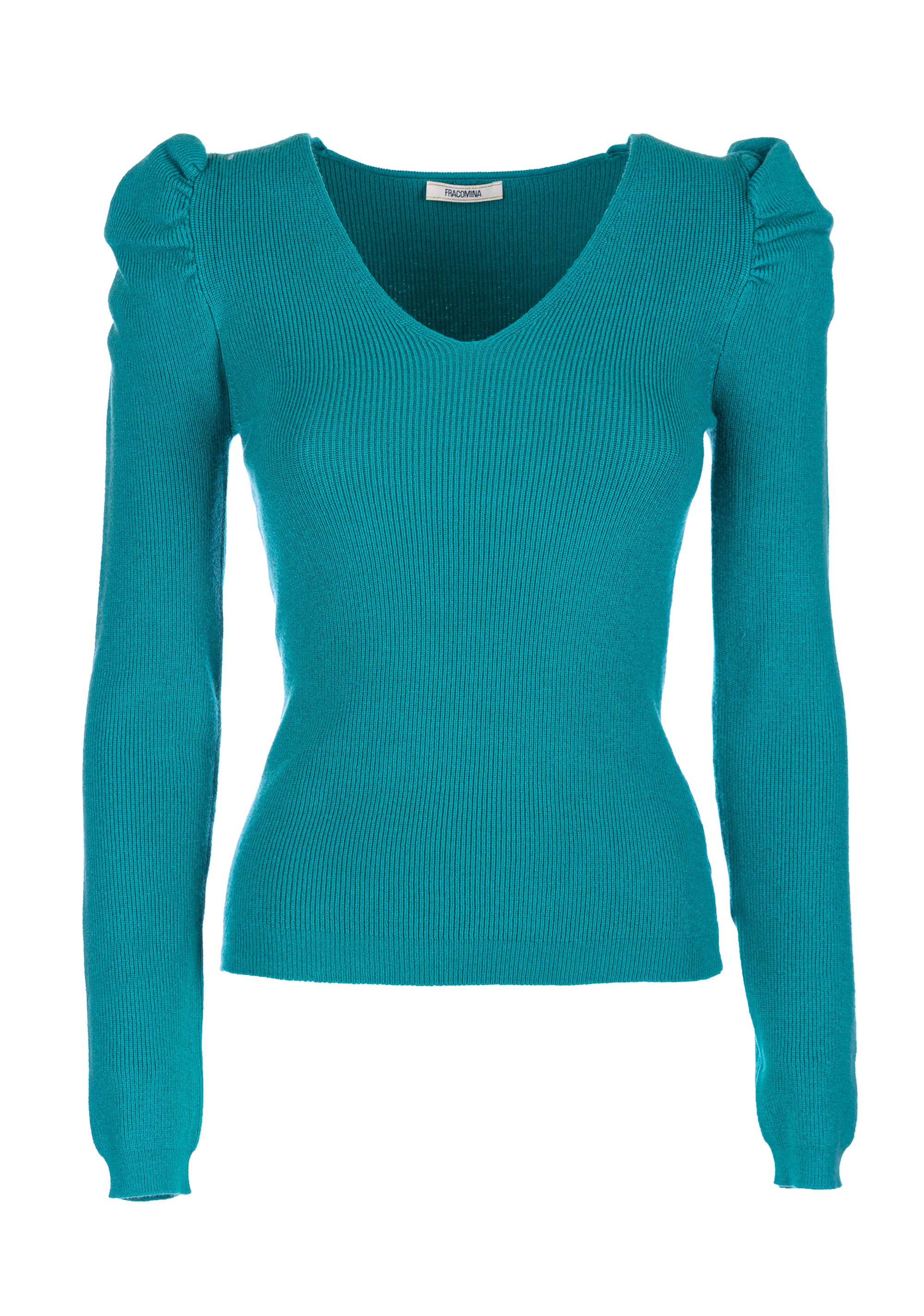 Maglia slim a costine