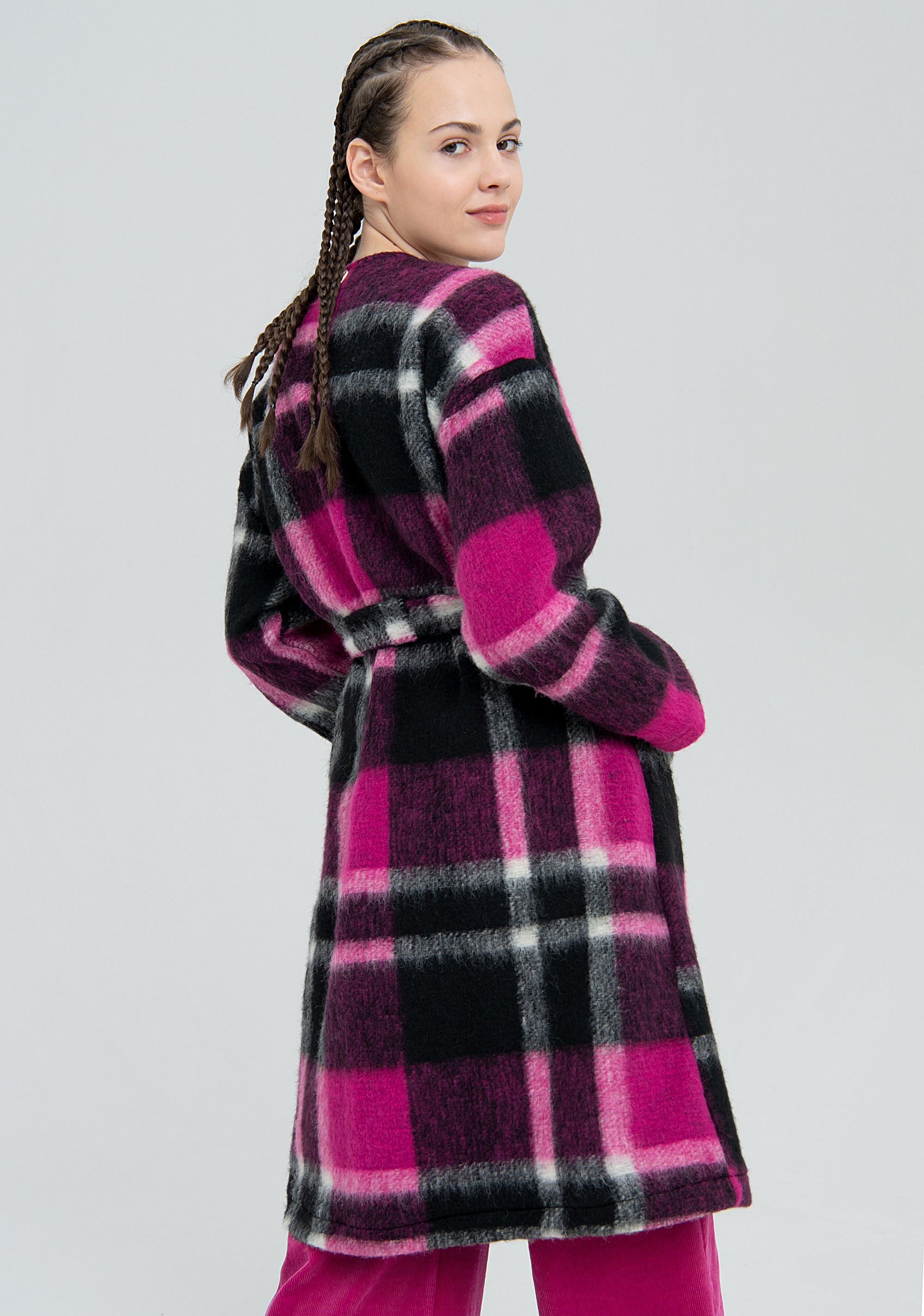 Cappotto regular in tartan-FRACOMINA-FJ22WC1005W50095-L76-FA-XS