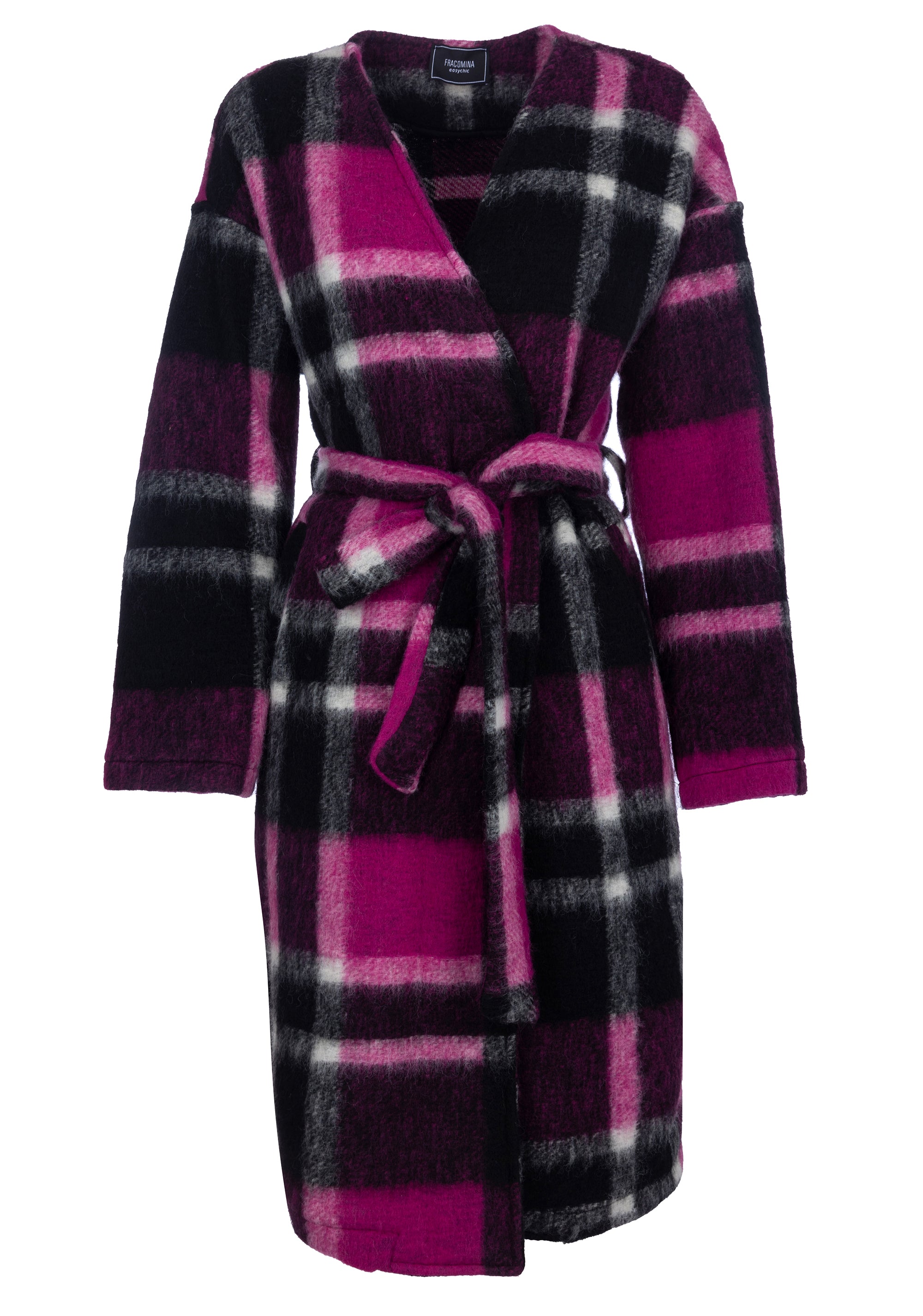Cappotto regular in tartan-FRACOMINA-FJ22WC1005W50095-L76-FA-XS