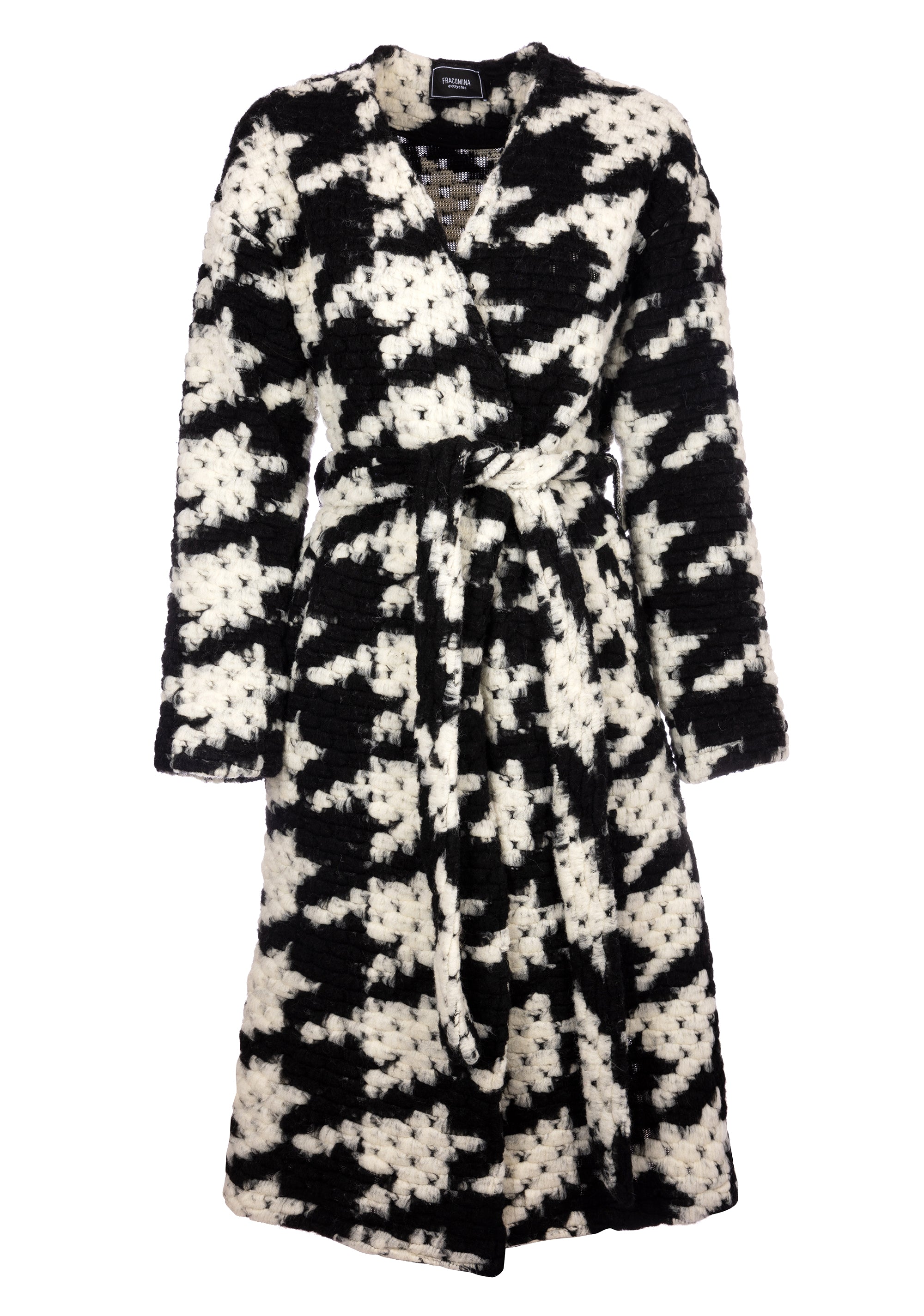 Cappotto regular in pied de poule