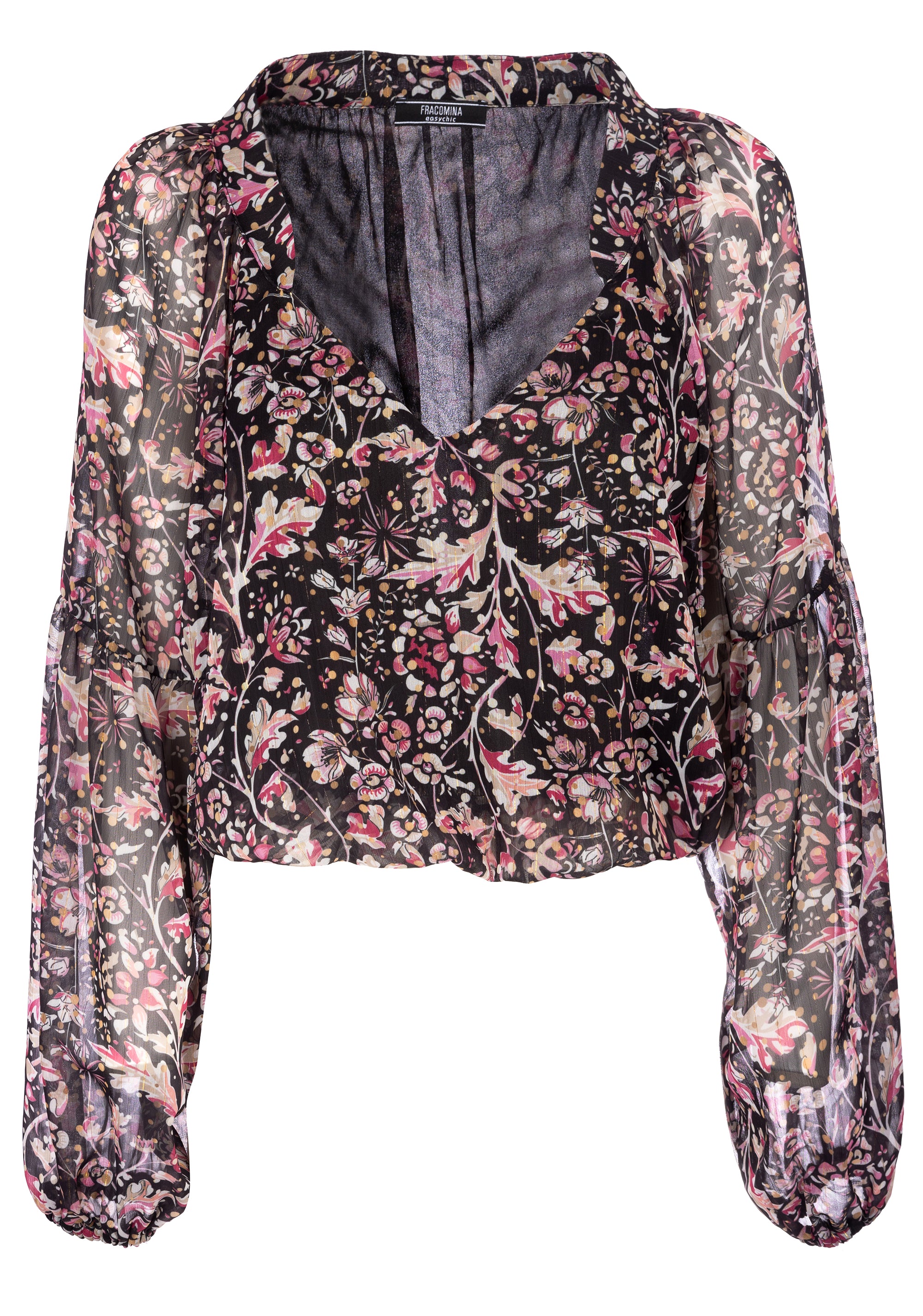 Blusa regular in fantasia floreale