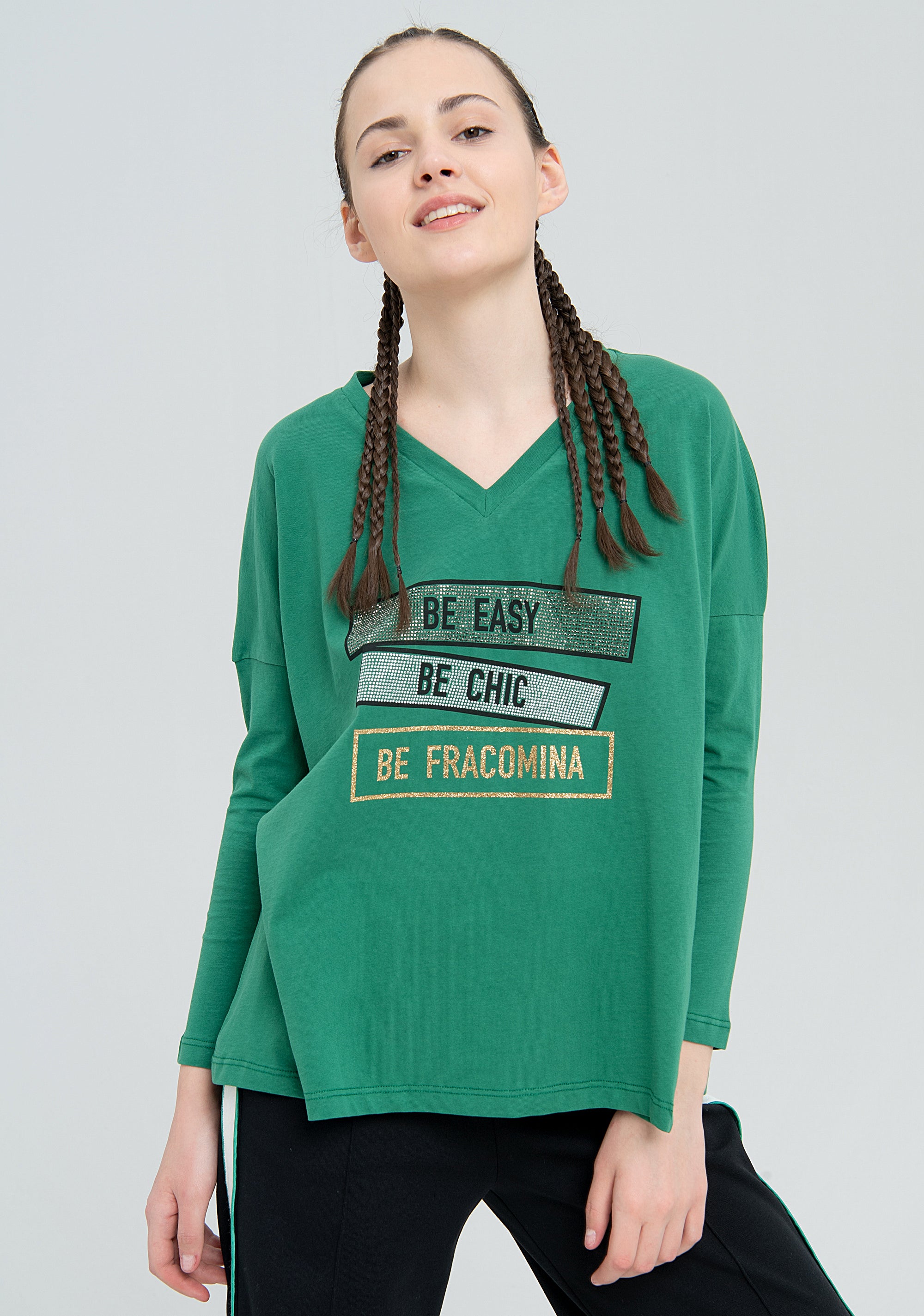 T-shirt over in jersey di cotone-FRACOMINA-FJ22WT3006J400N5-152-FA-XS