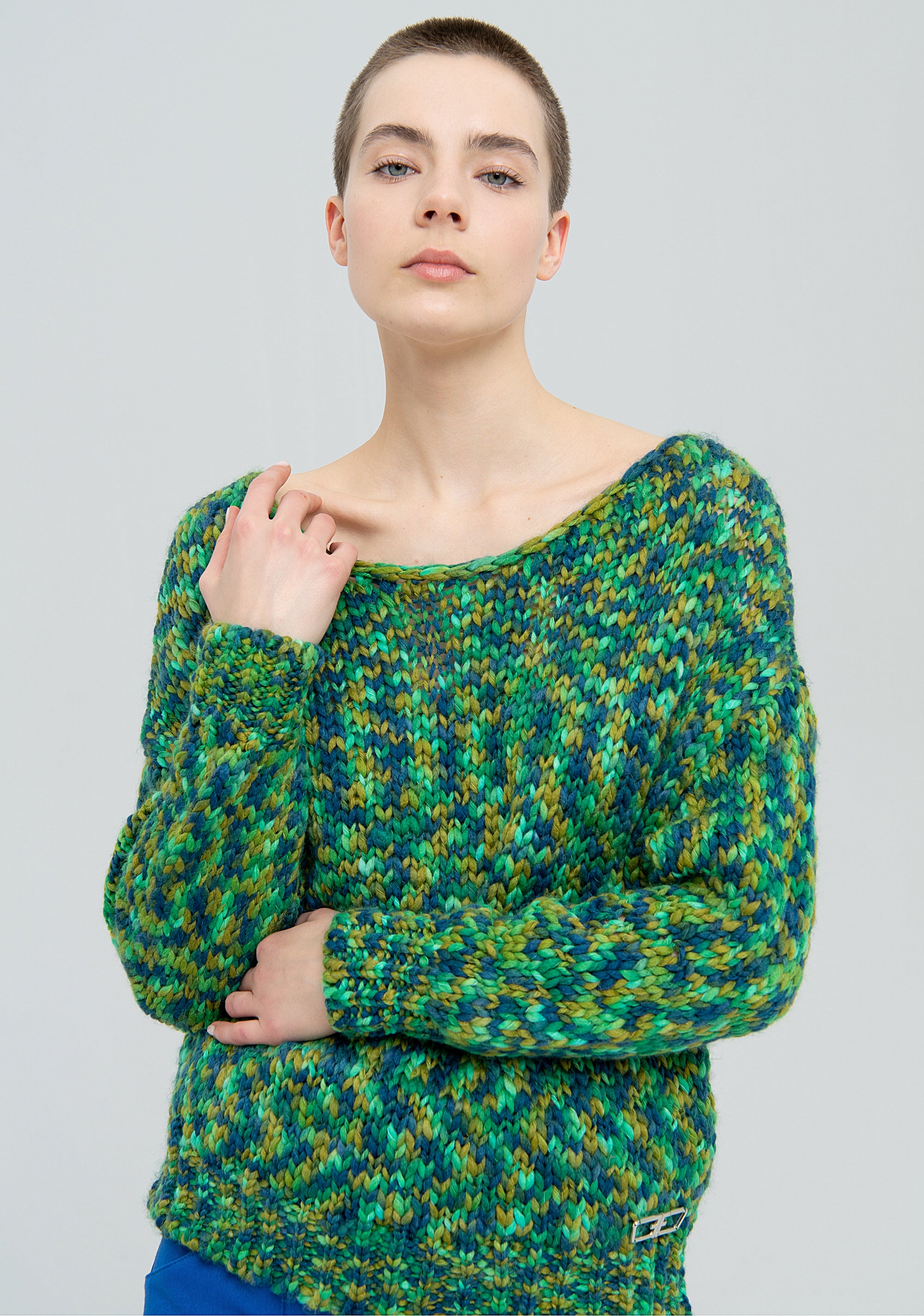 Maglia over multi colore con lana-FRACOMINA-FJ22WT7004K46501-F74-FA-XS