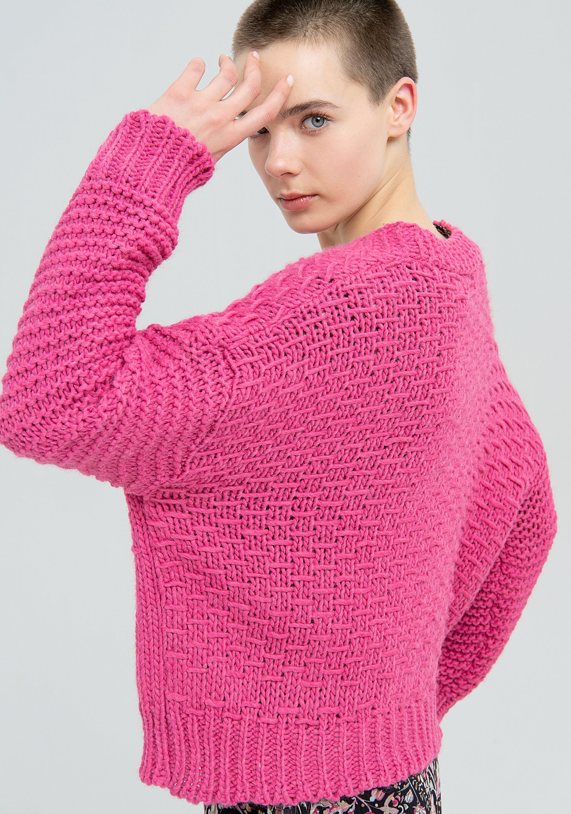 Cardigan regular lungo con jacquard-FRACOMINA-FJ22WT8006K47801-L69-FA-XS