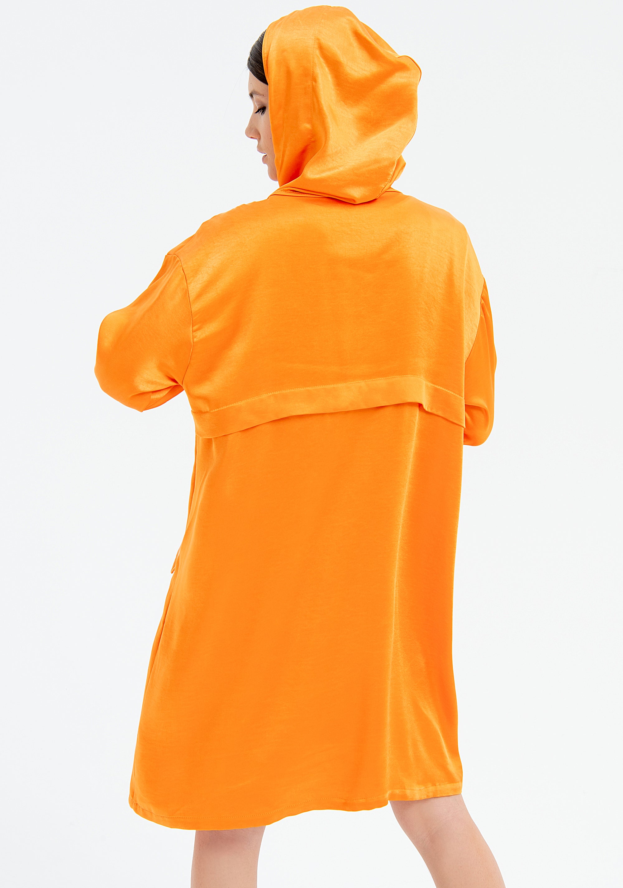 Giacca regular modello parka in raso