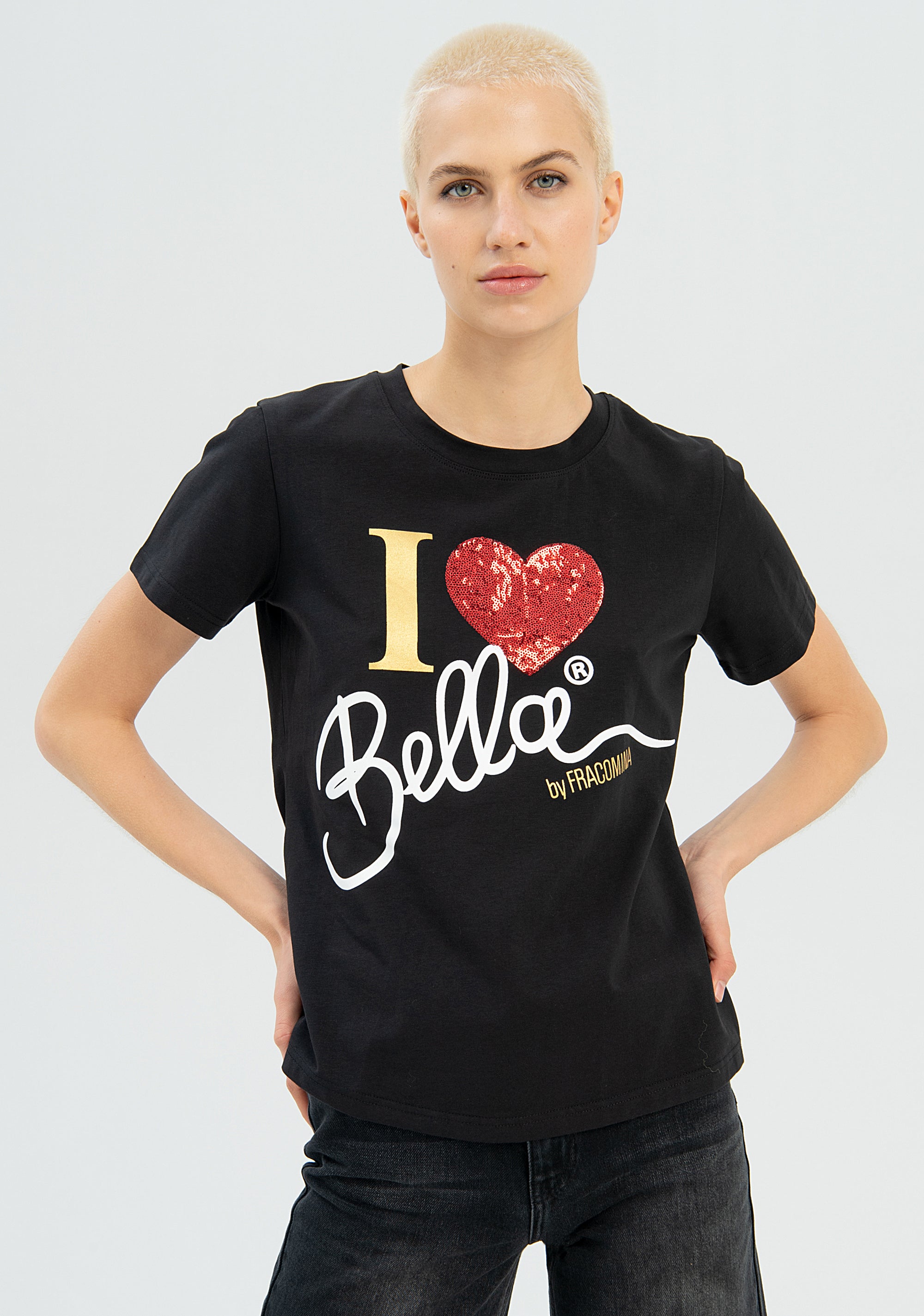 T-shirt regular in jersey di cotone stretch-FRACOMINA-FP22WT3004J40108-053-FA-XS