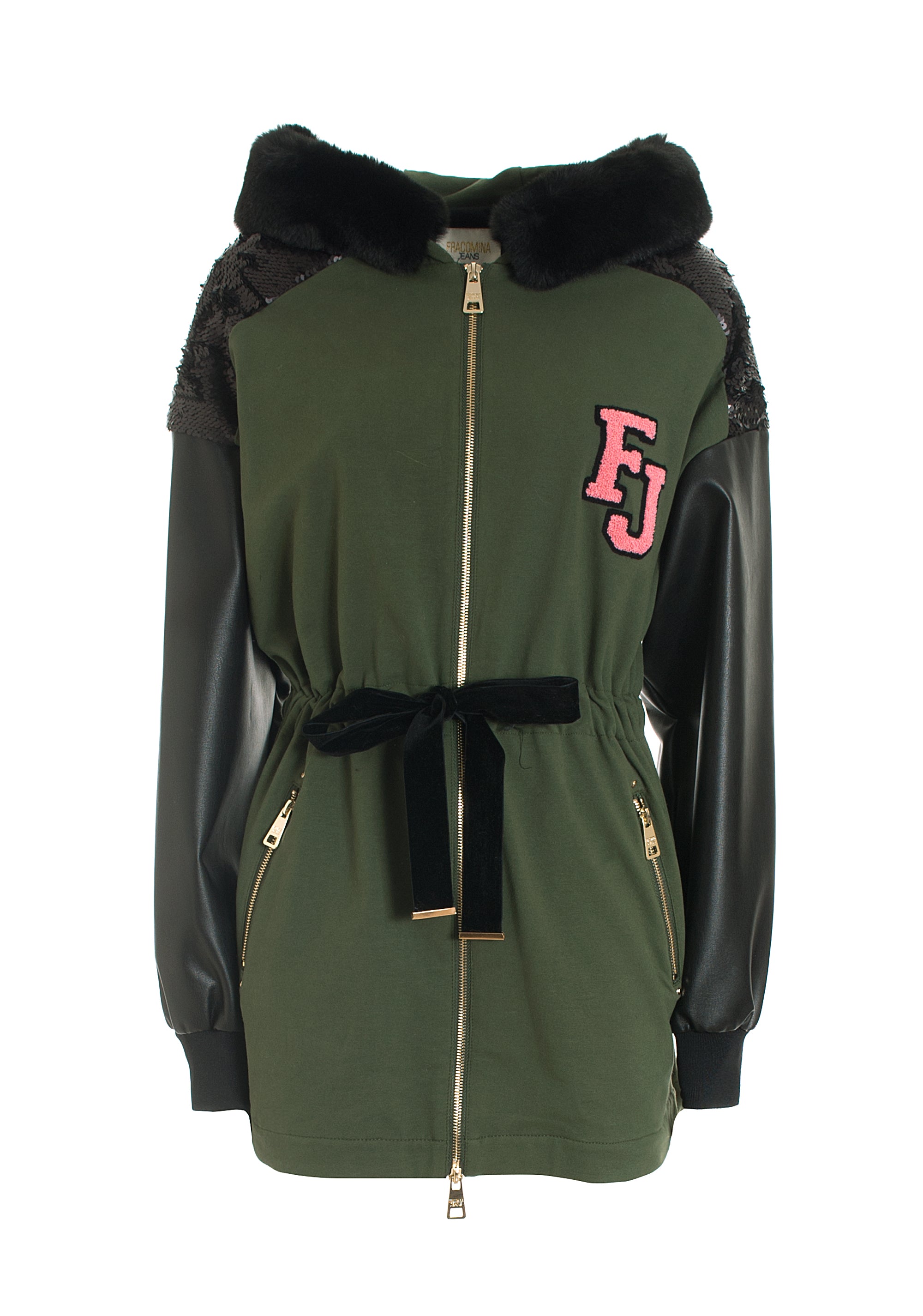 Felpa regular modello parka