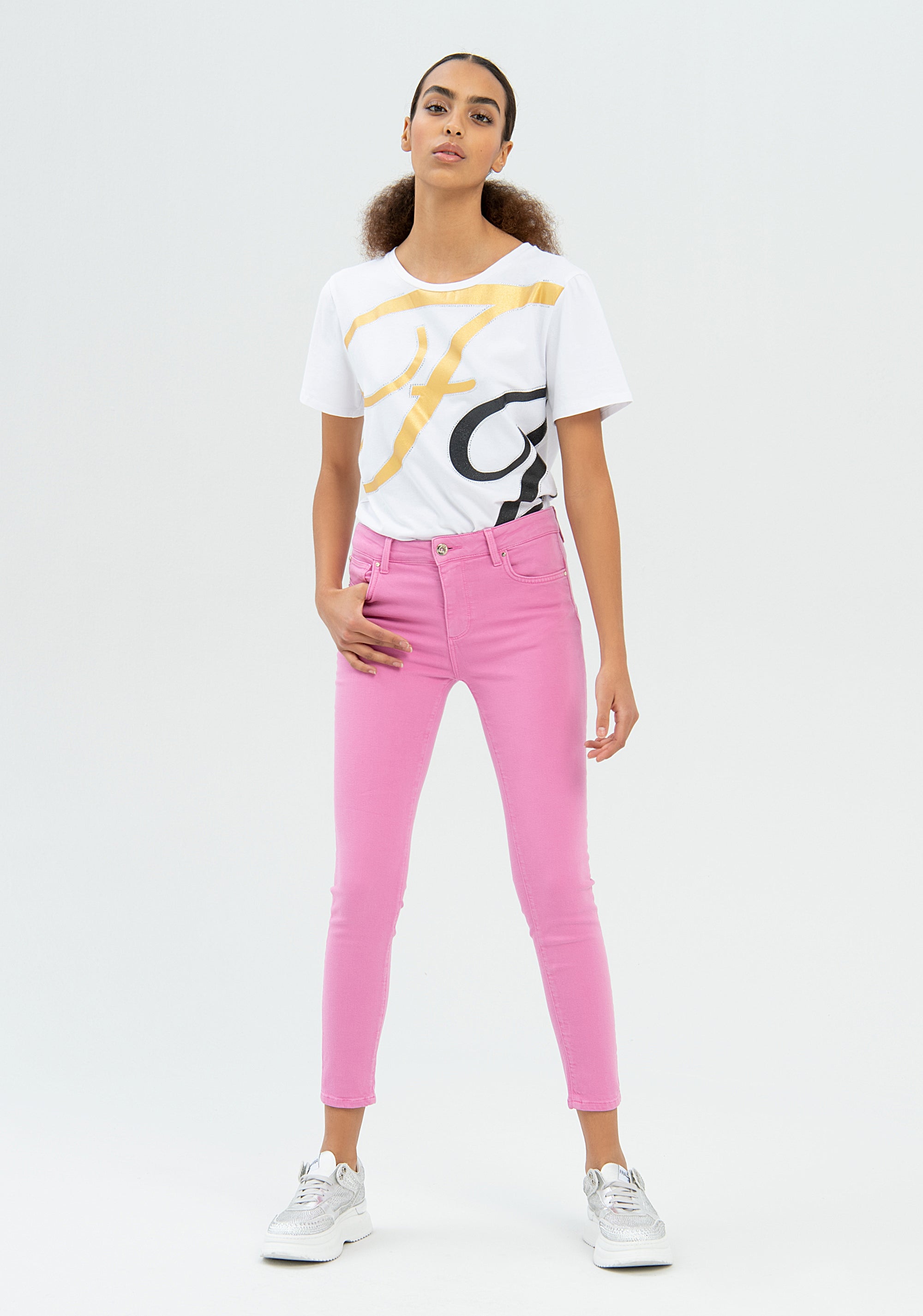 Jeans skinny effetto shape up in gabardine con lavaggio medio-FRACOMINA-FP22WV8015D41201-234-JN-24