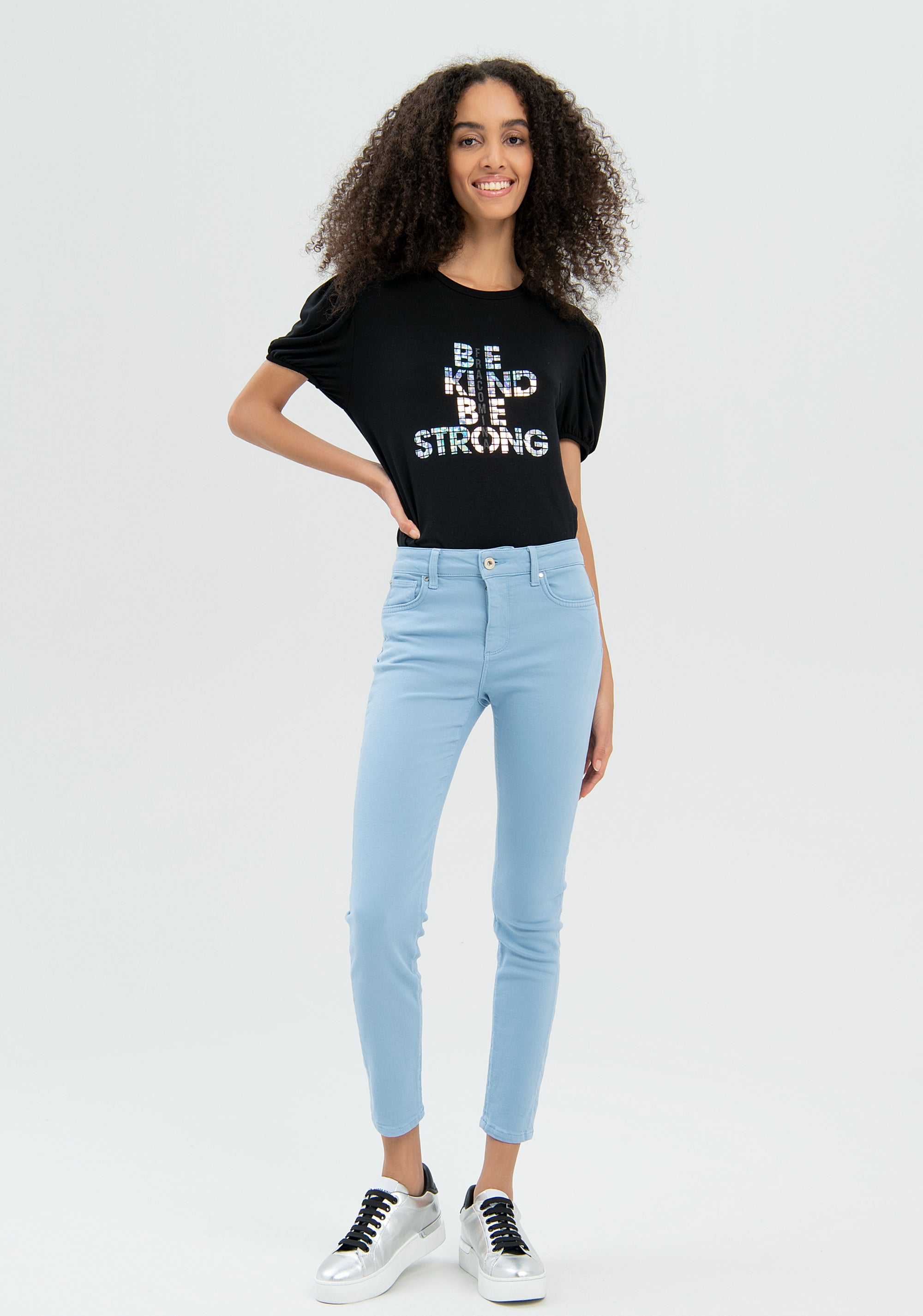 Jeans skinny effetto shape up in gabardine con lavaggio medio-FRACOMINA-FP22WV8015D41201-234-JN-24