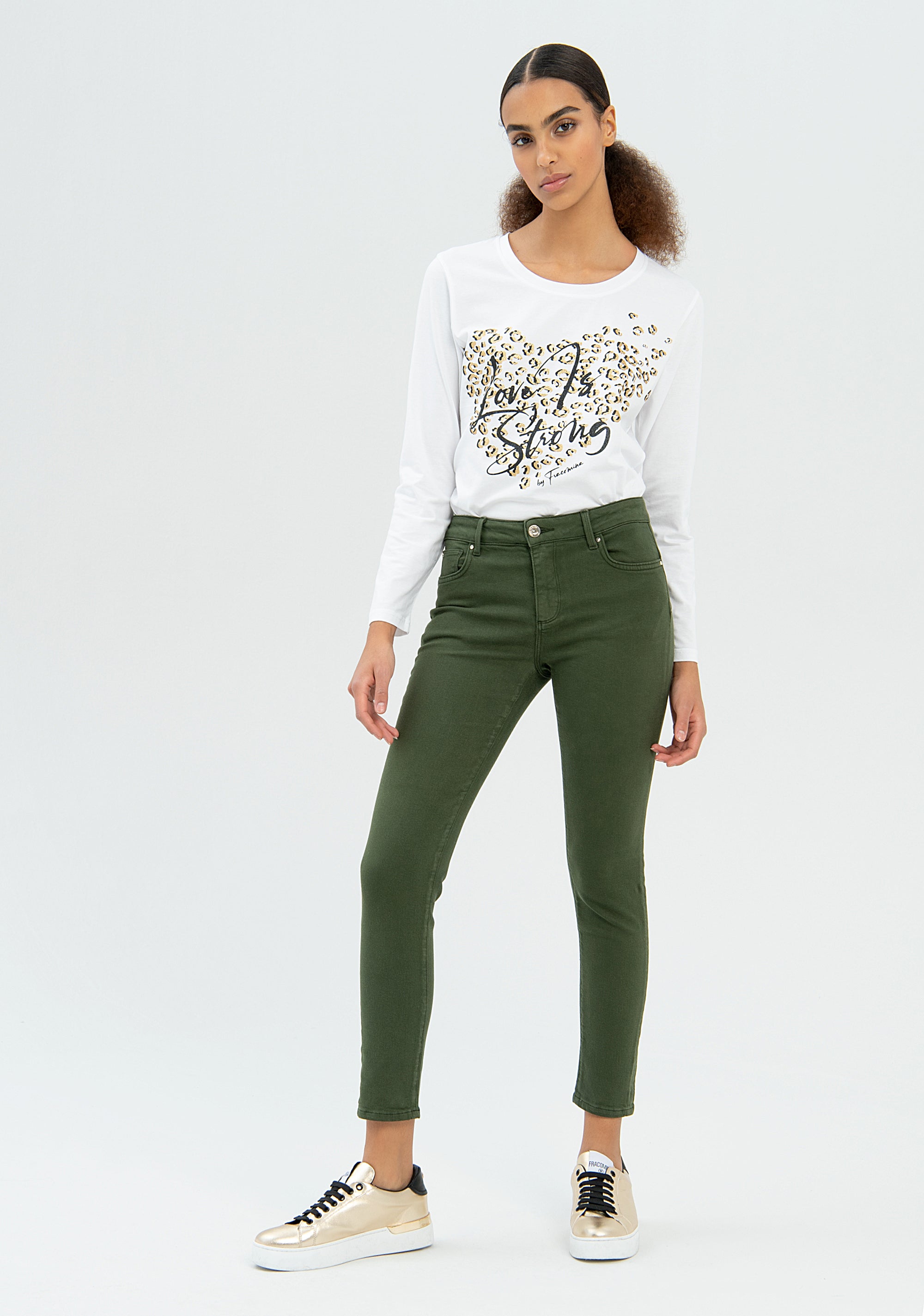 Jeans skinny effetto shape up in gabardine con lavaggio medio-FRACOMINA-FP22WV8015D41201-234-JN-24