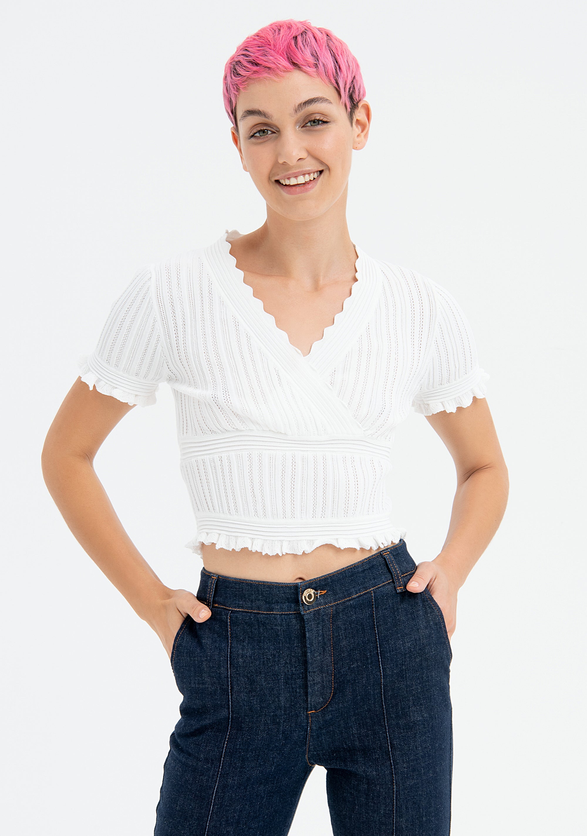 Top slim in maglia