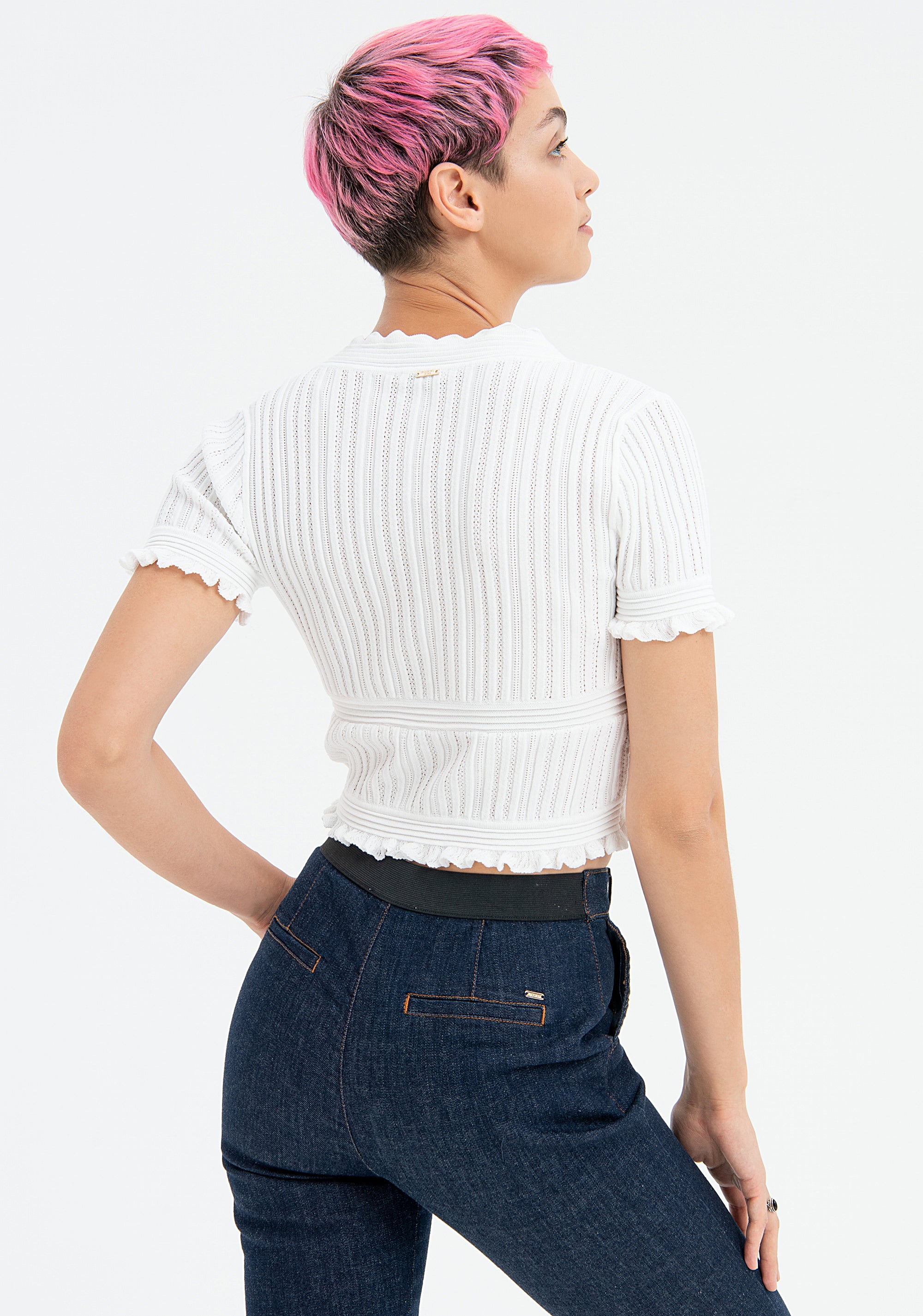 Top slim in maglia