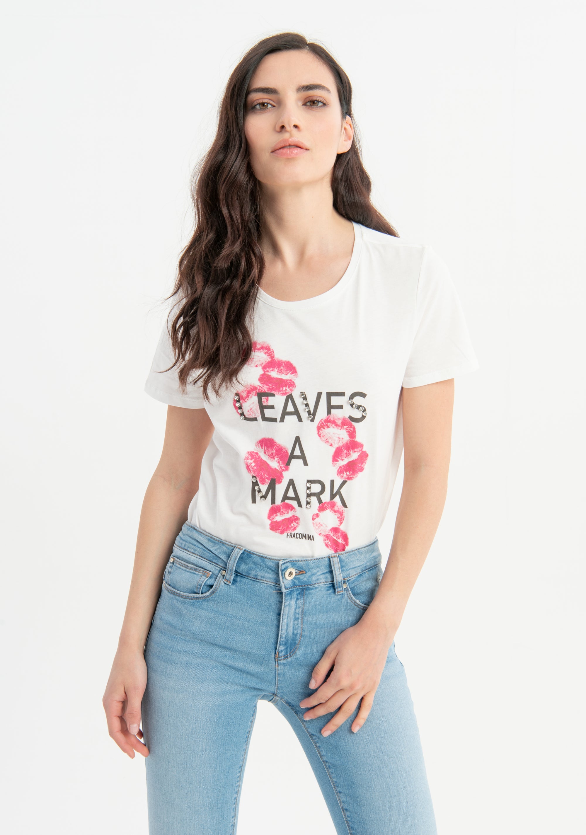 Jeans skinny effetto push up in denim con lavaggio bleached