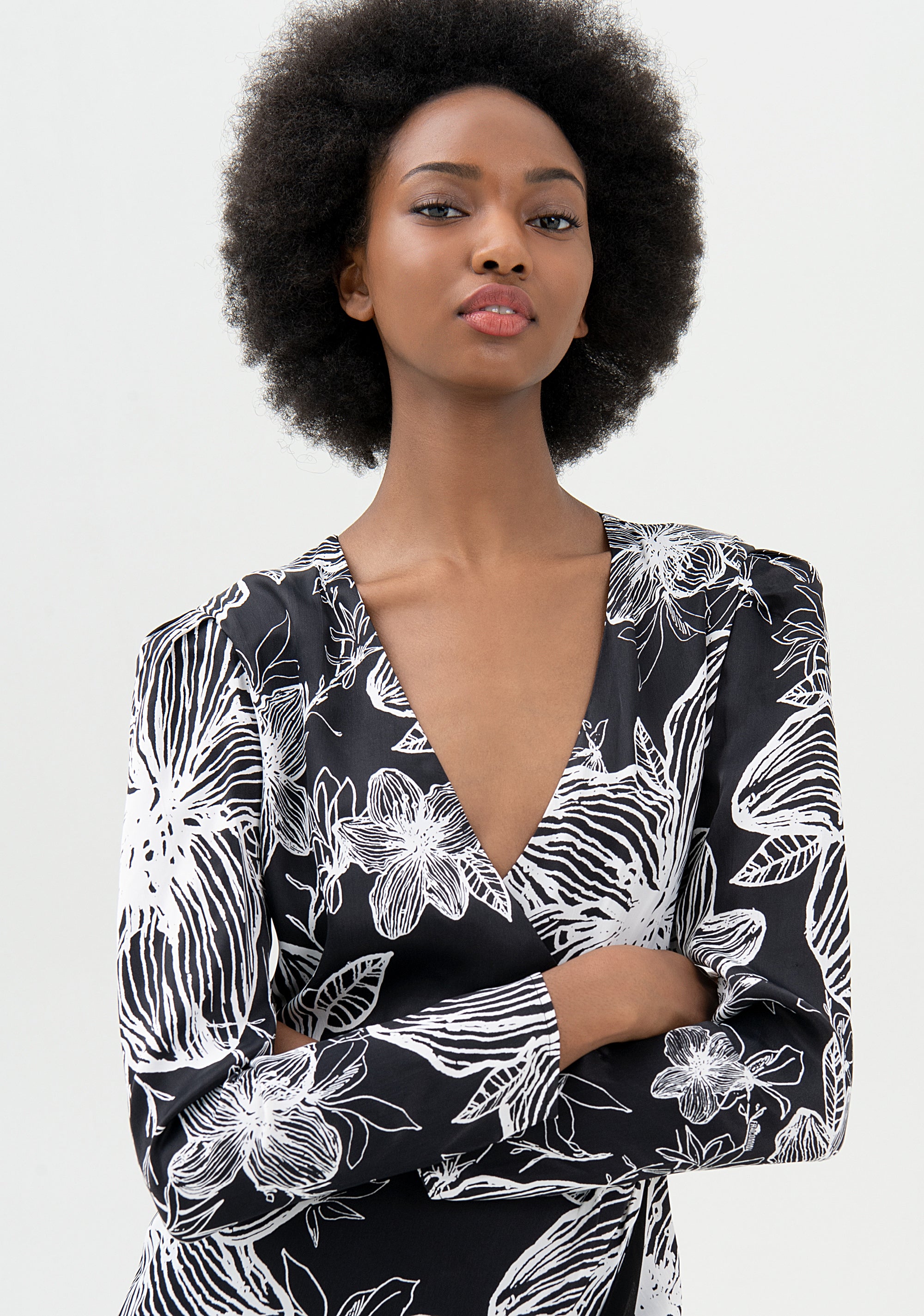 Vestito regular mini con stampa floreale