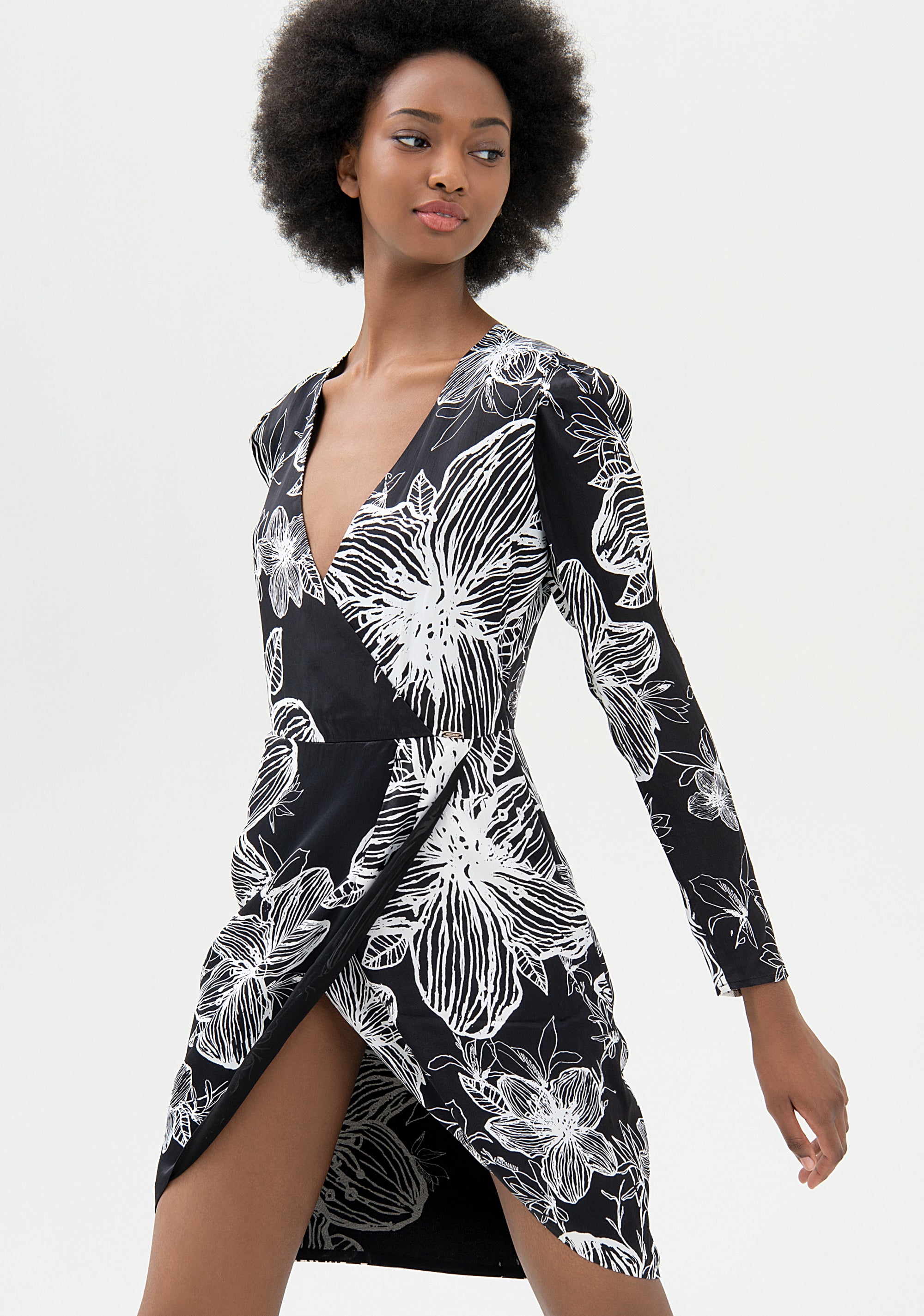 Vestito regular mini con stampa floreale