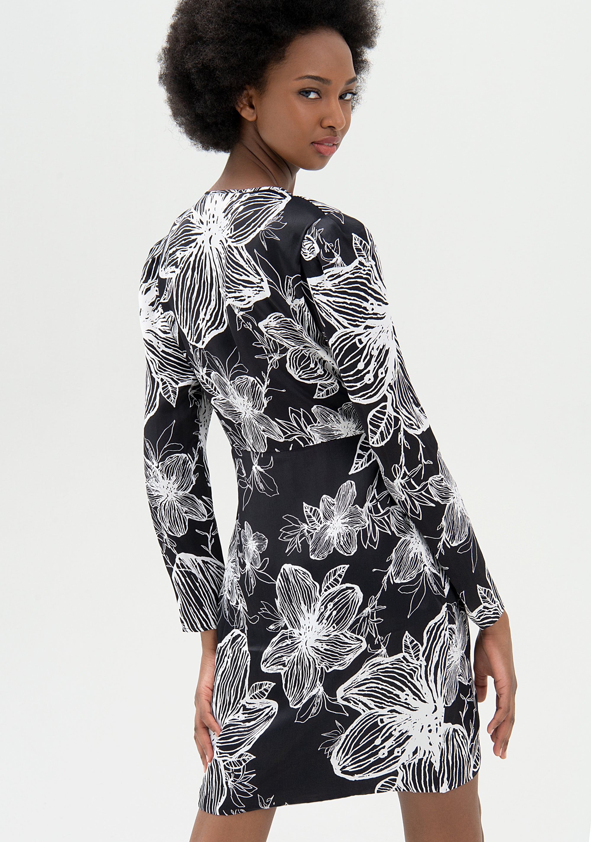 Vestito regular mini con stampa floreale