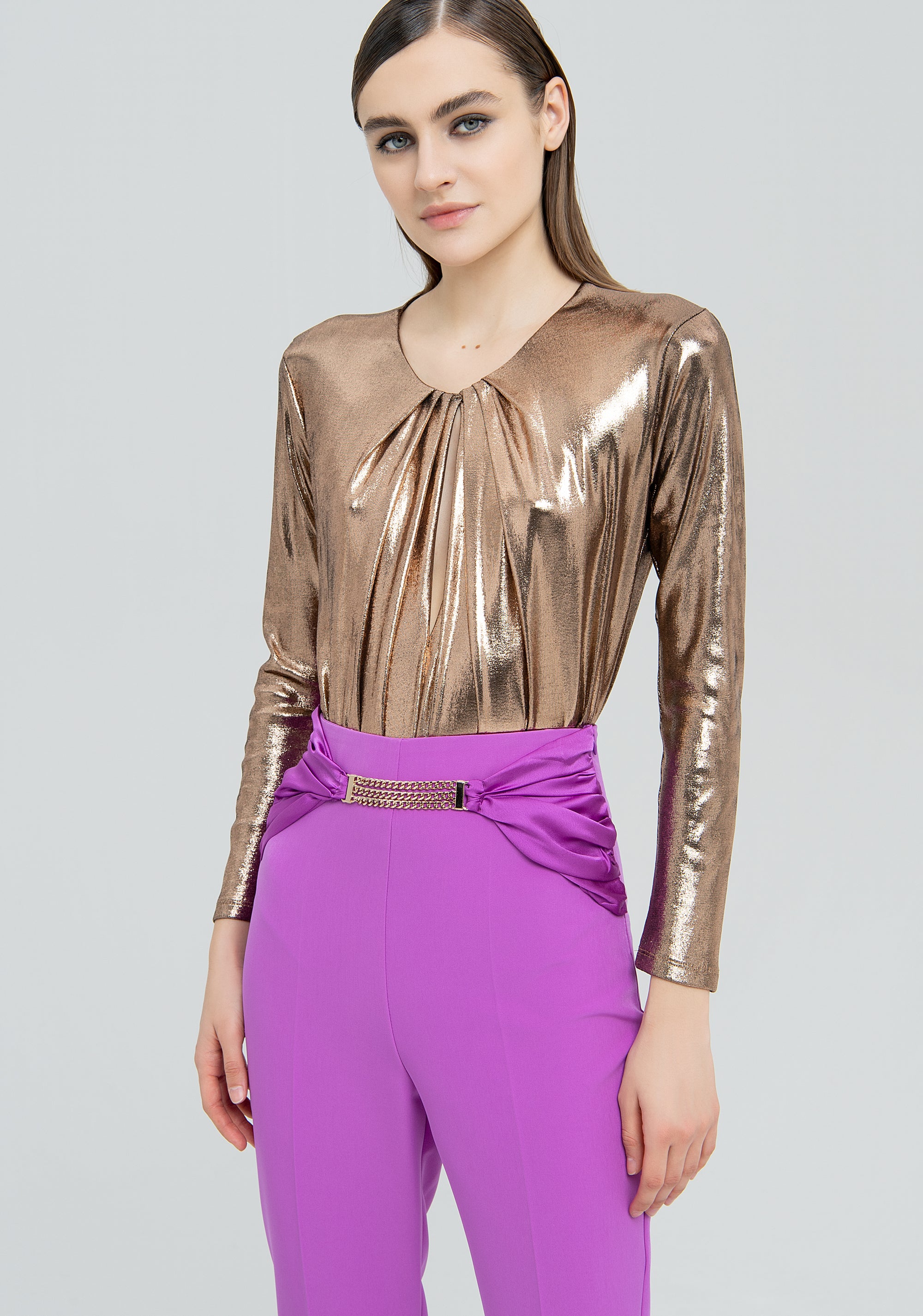 Pantalone slim in tessuto tecnico-FRACOMINA-FQ22WV1001W42901-335-FP-36