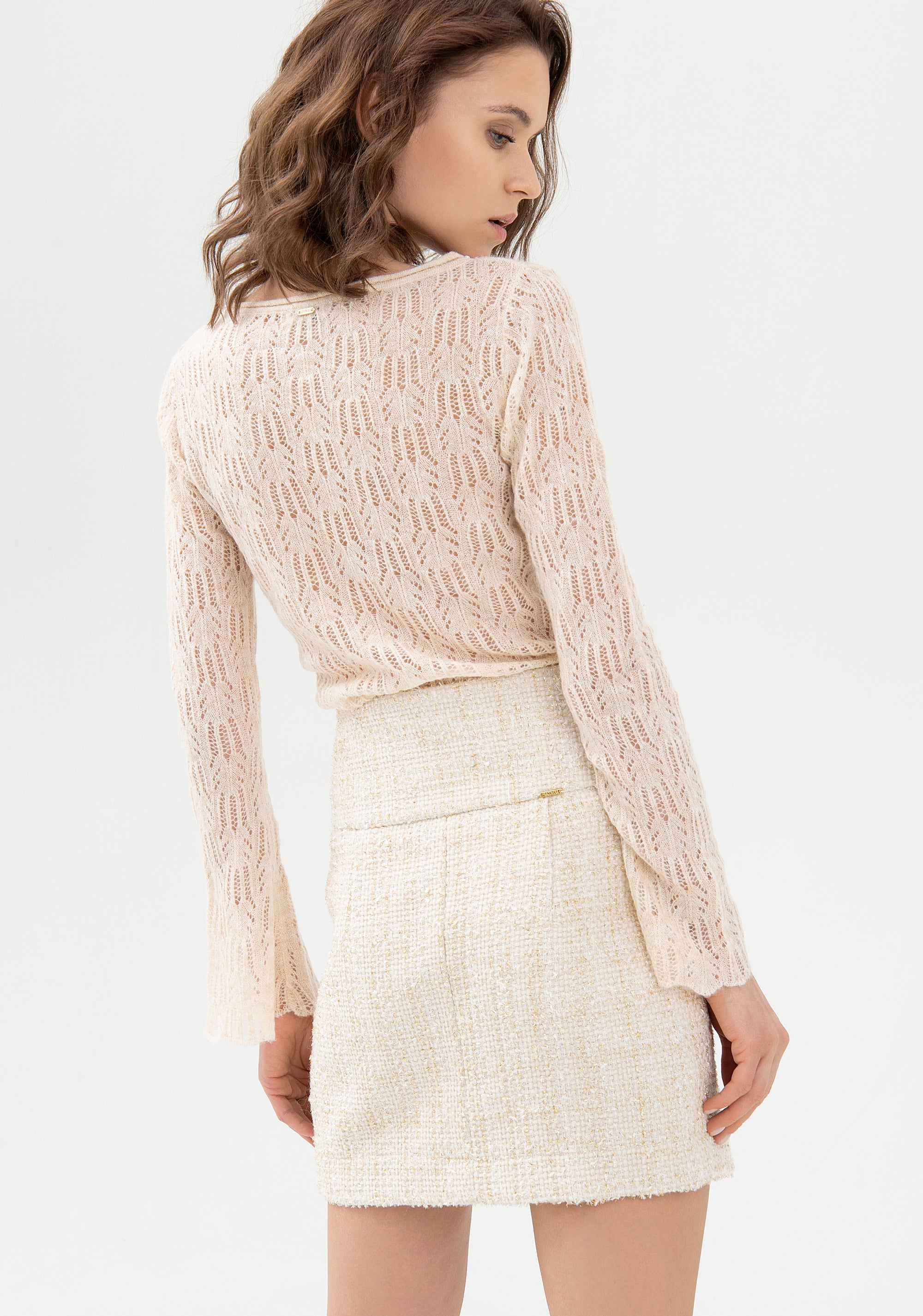 Gonna aderente mini in tweed