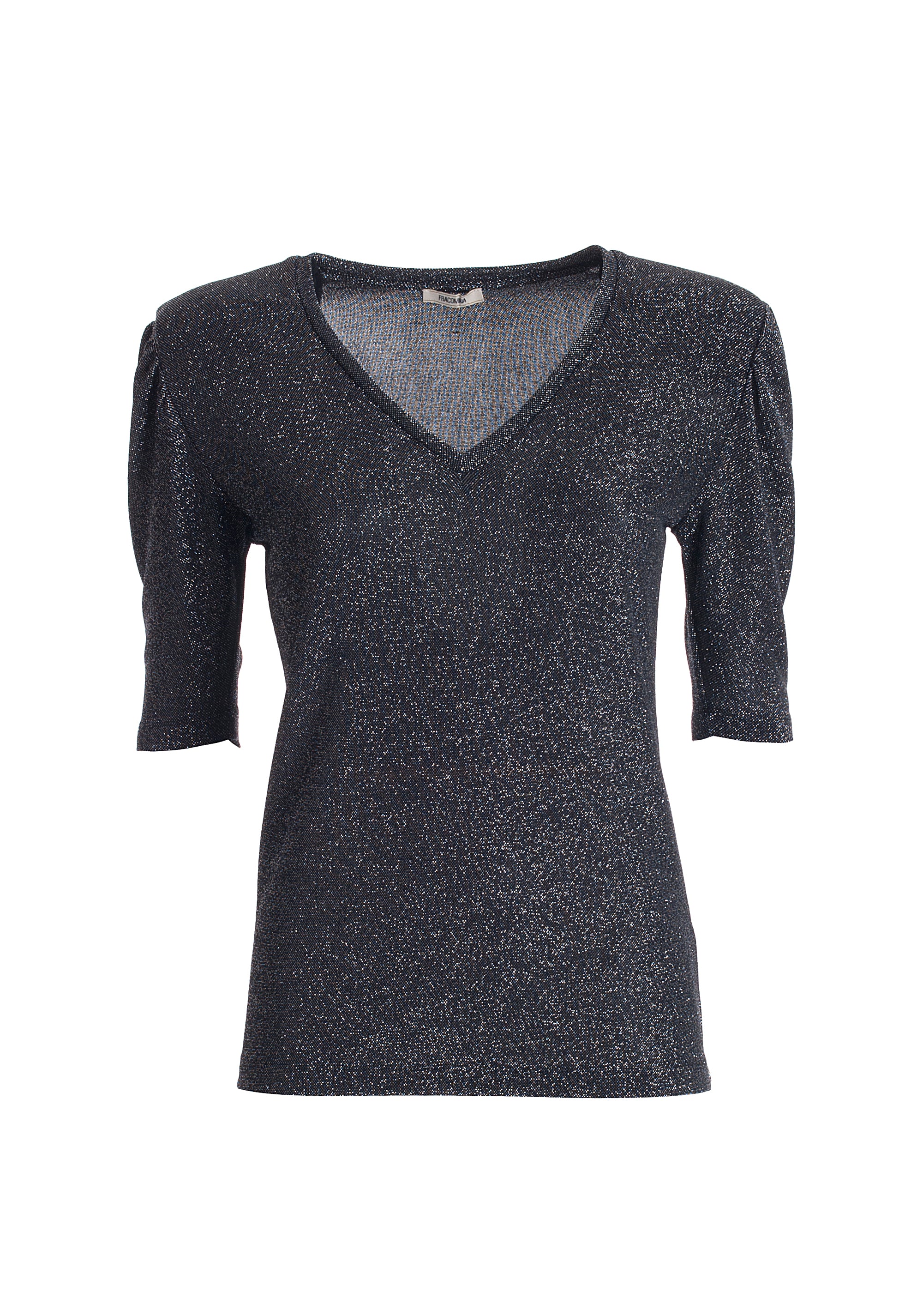 T-shirt aderente in lurex