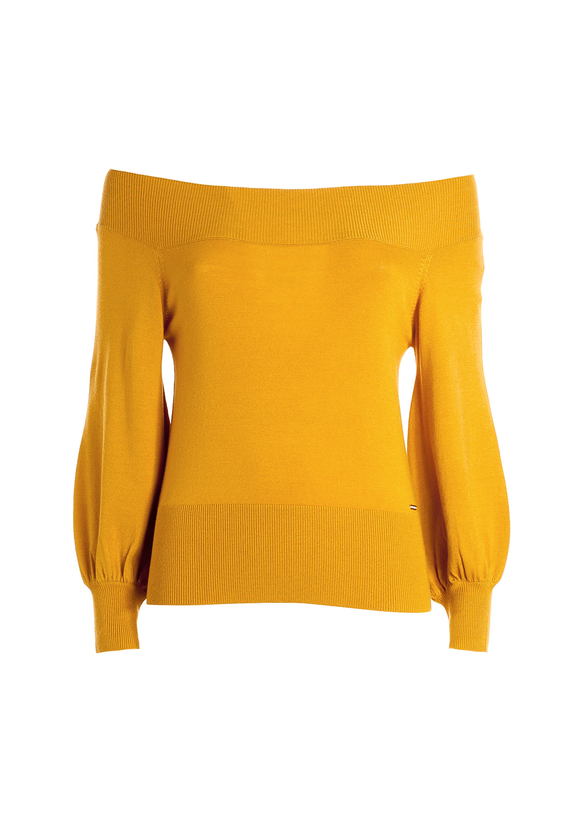 Maglia aderente con scollo Bardot