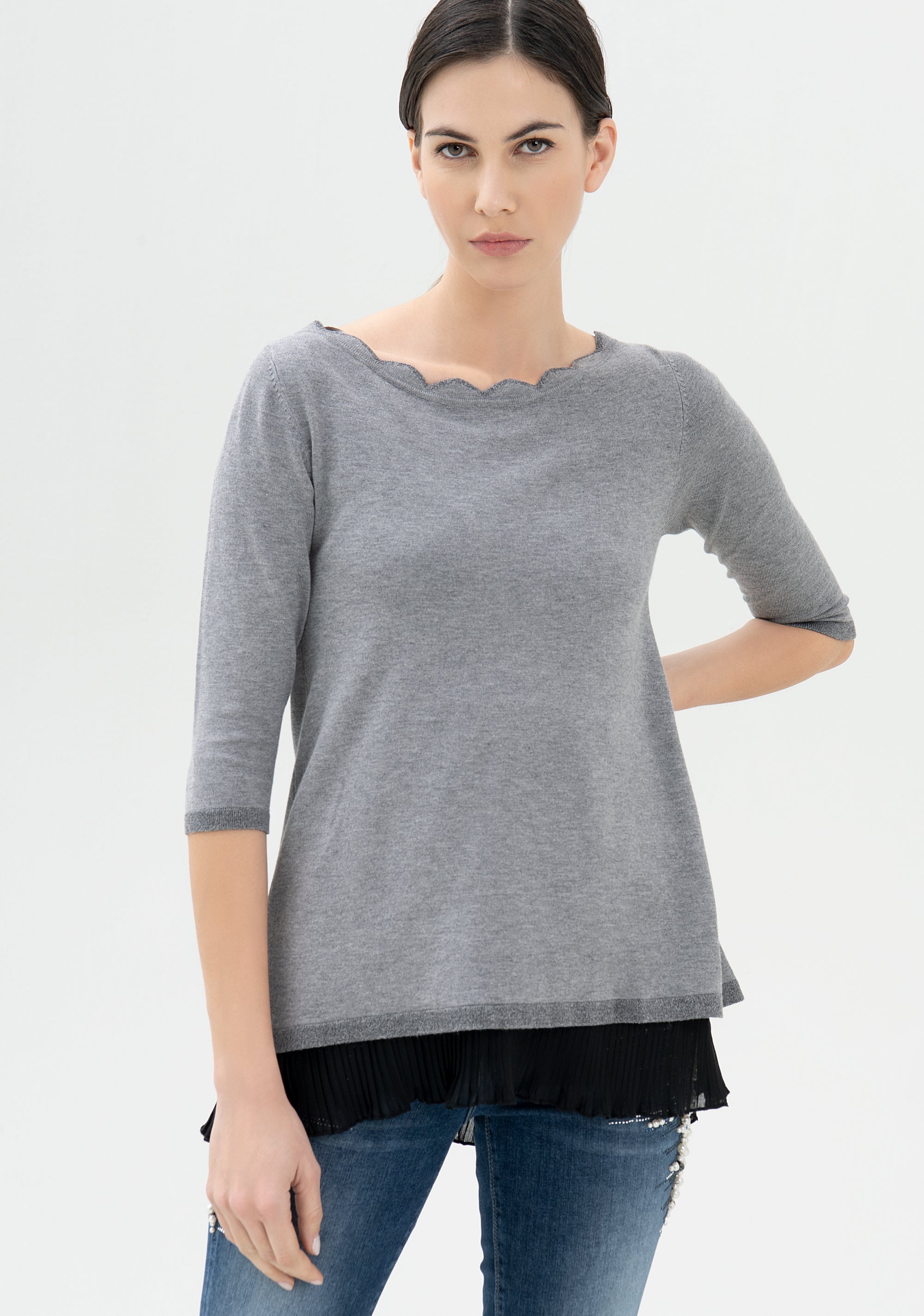 Maglia ampia con maniche a 3/4
