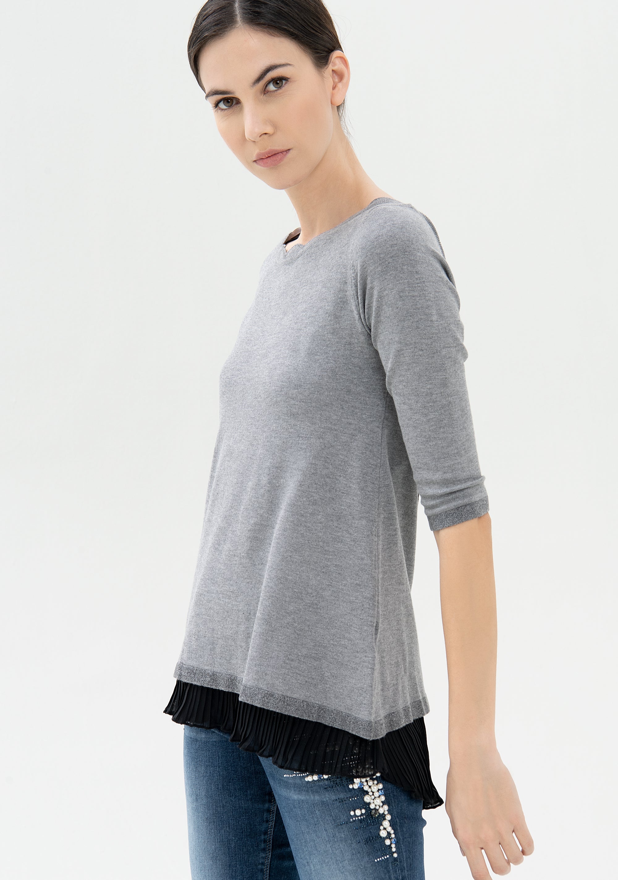 Maglia ampia con maniche a 3/4