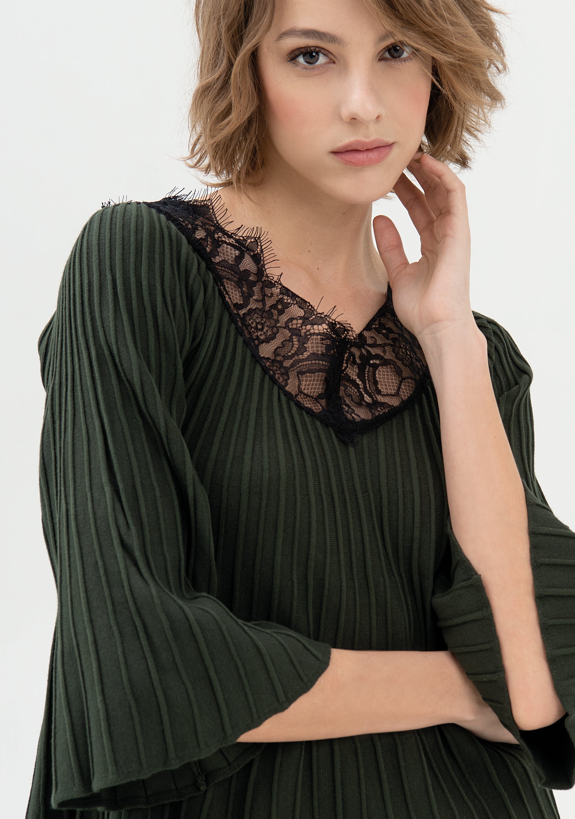 Maglia linea ad A a coste