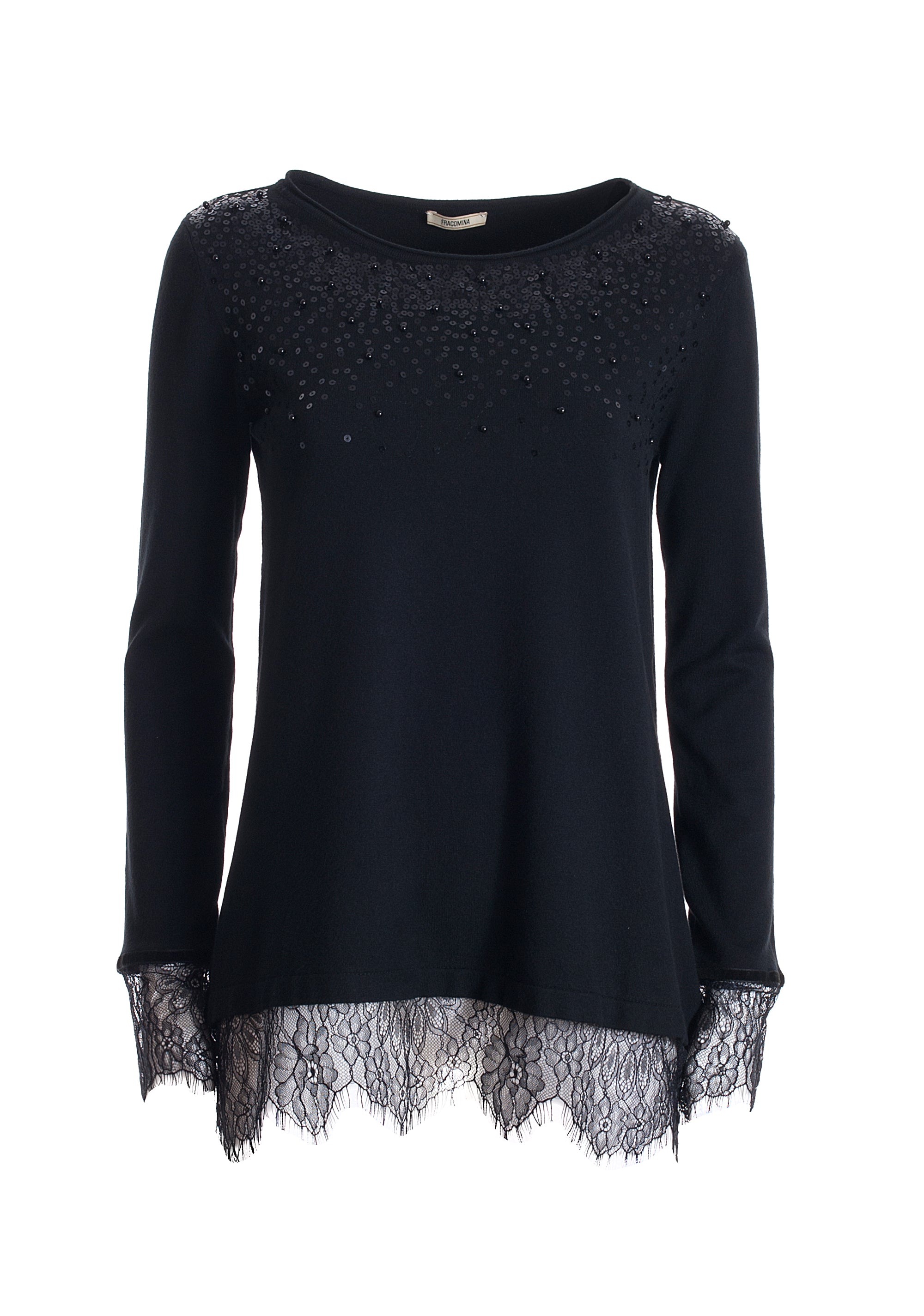 Maglia ampia con paillettes applicate
