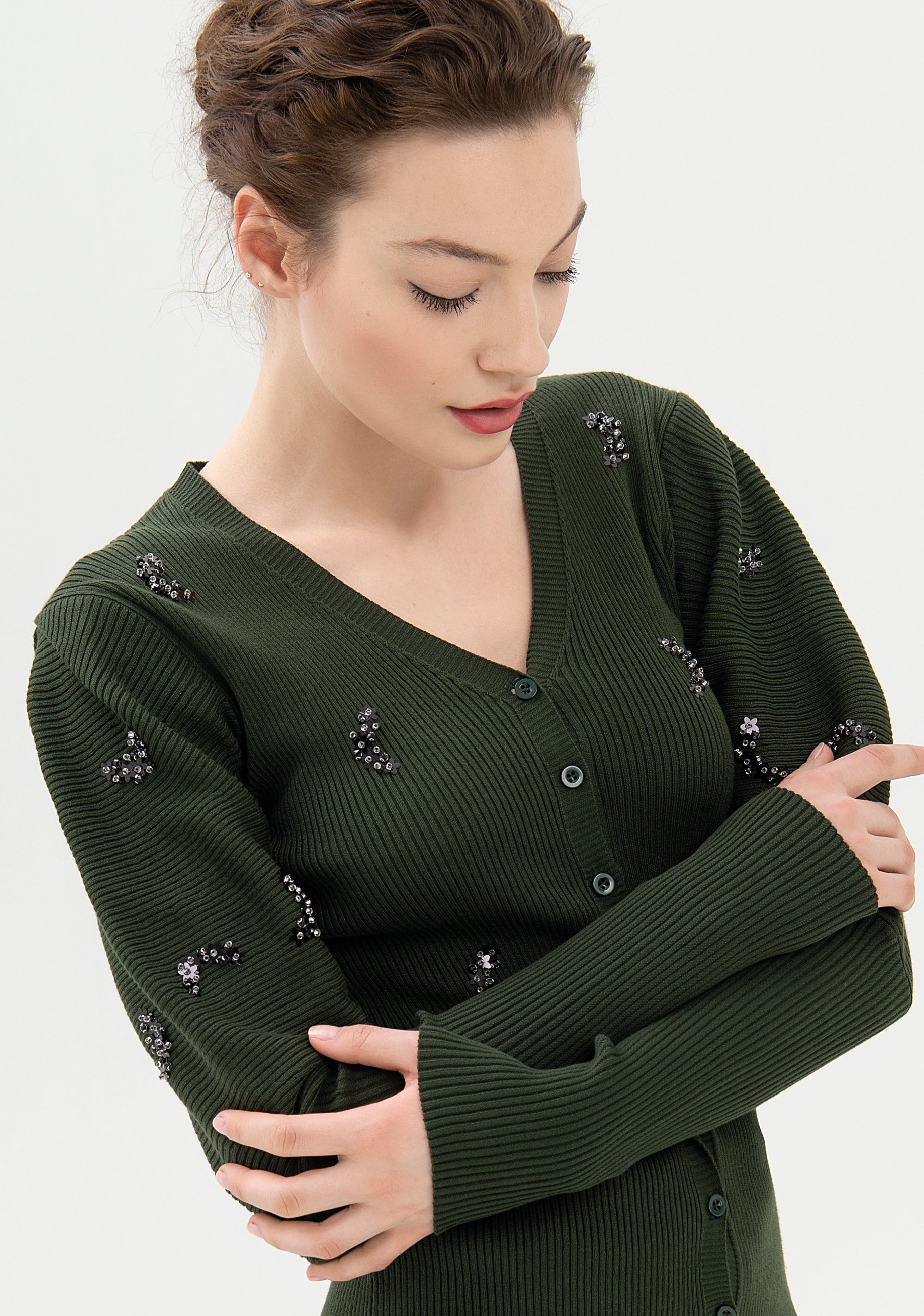 Cardigan aderente a coste