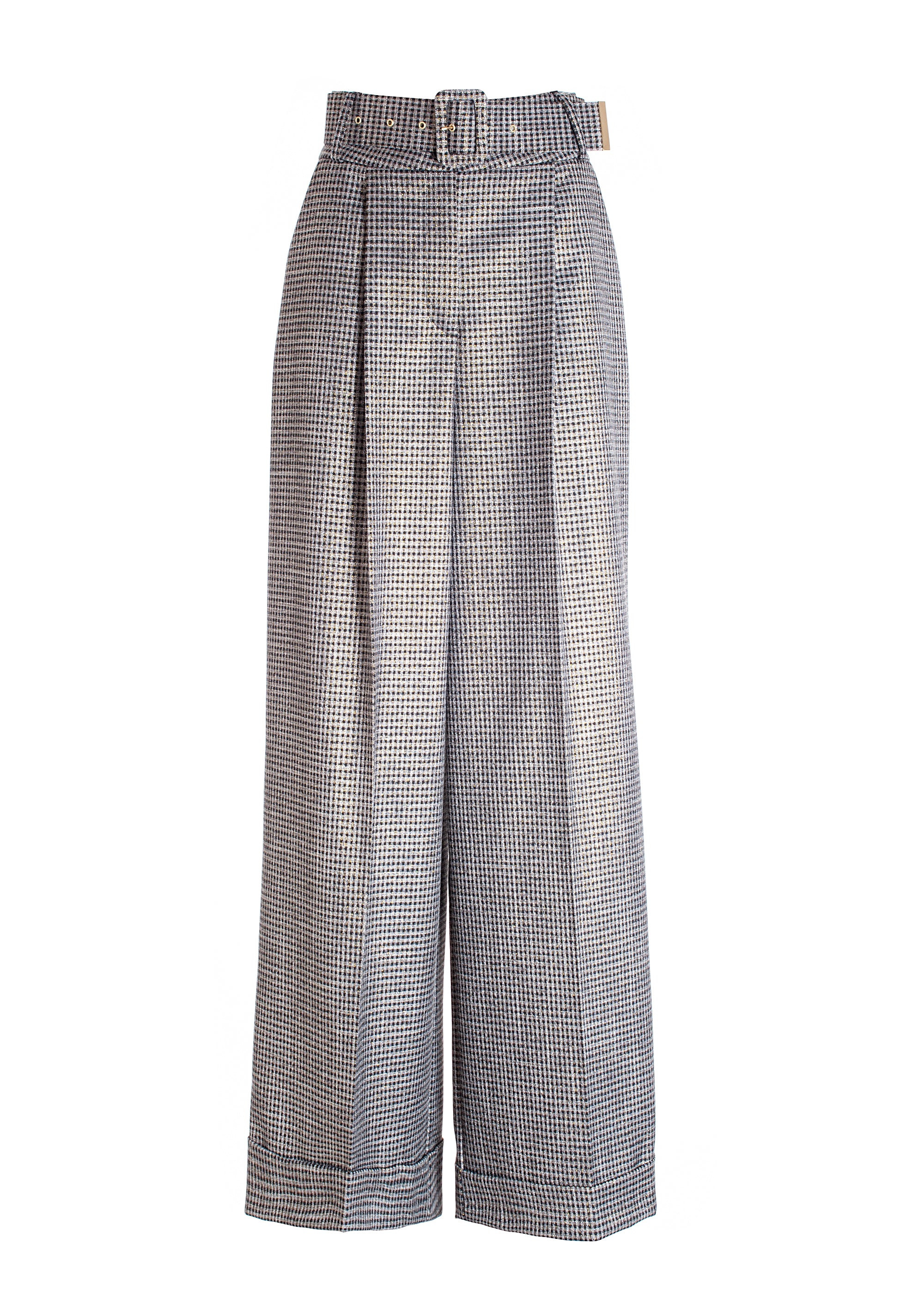 Pantalone palazzo ampio in tweed-FRACOMINA-FR21WV3012W45995