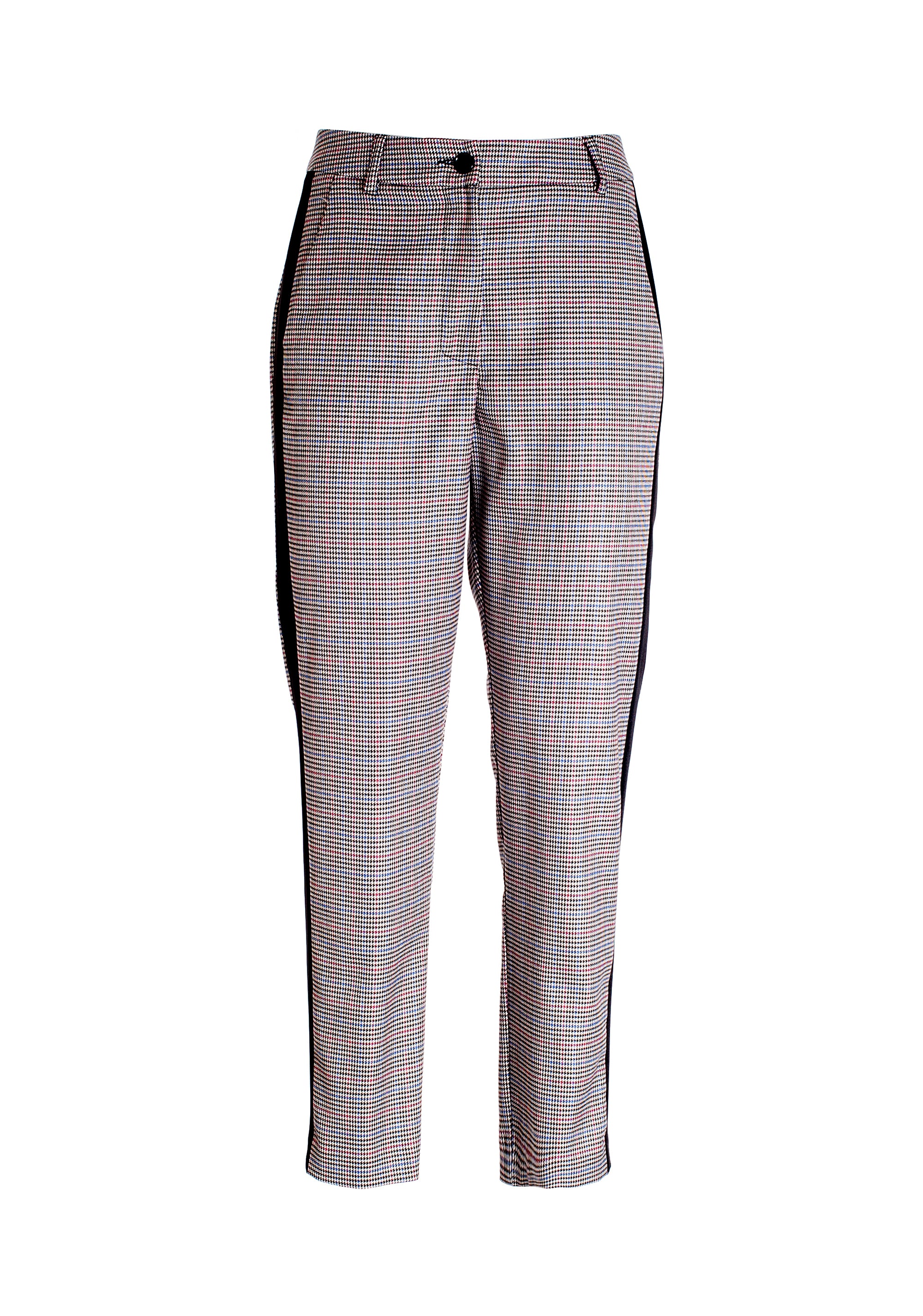 Pantalone a sigaretta in tessuto pied de poule