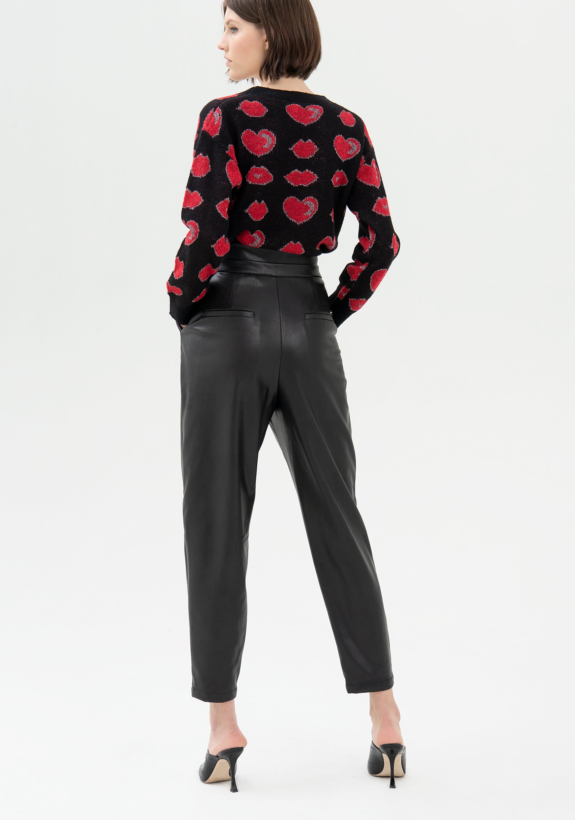 Pantalone carrot in eco pelle-FRACOMINA-FR21WVD006O42001