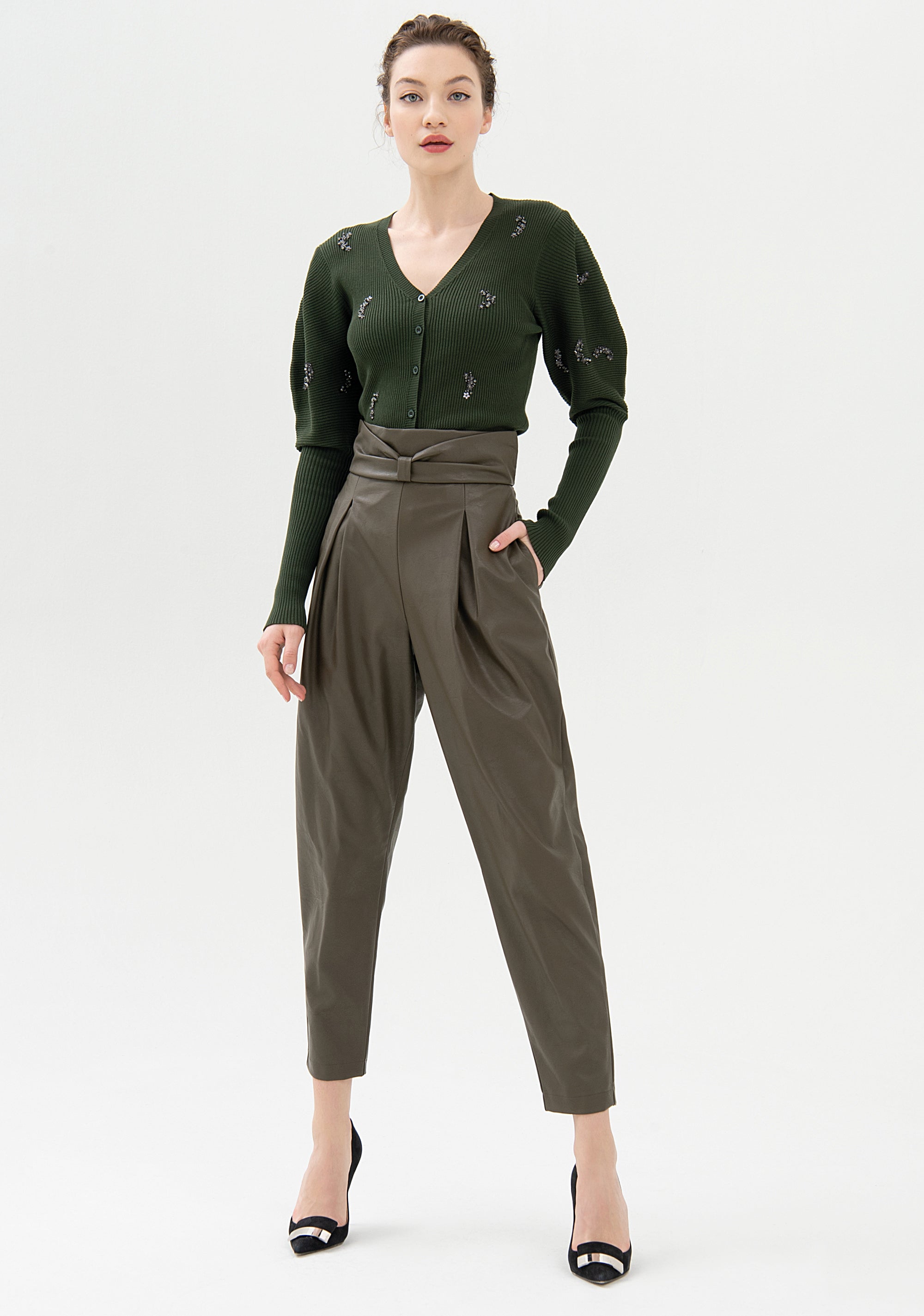 Pantaloni Carrot Fit Pantaloni Per Donne In Carne Pantalone Carrot