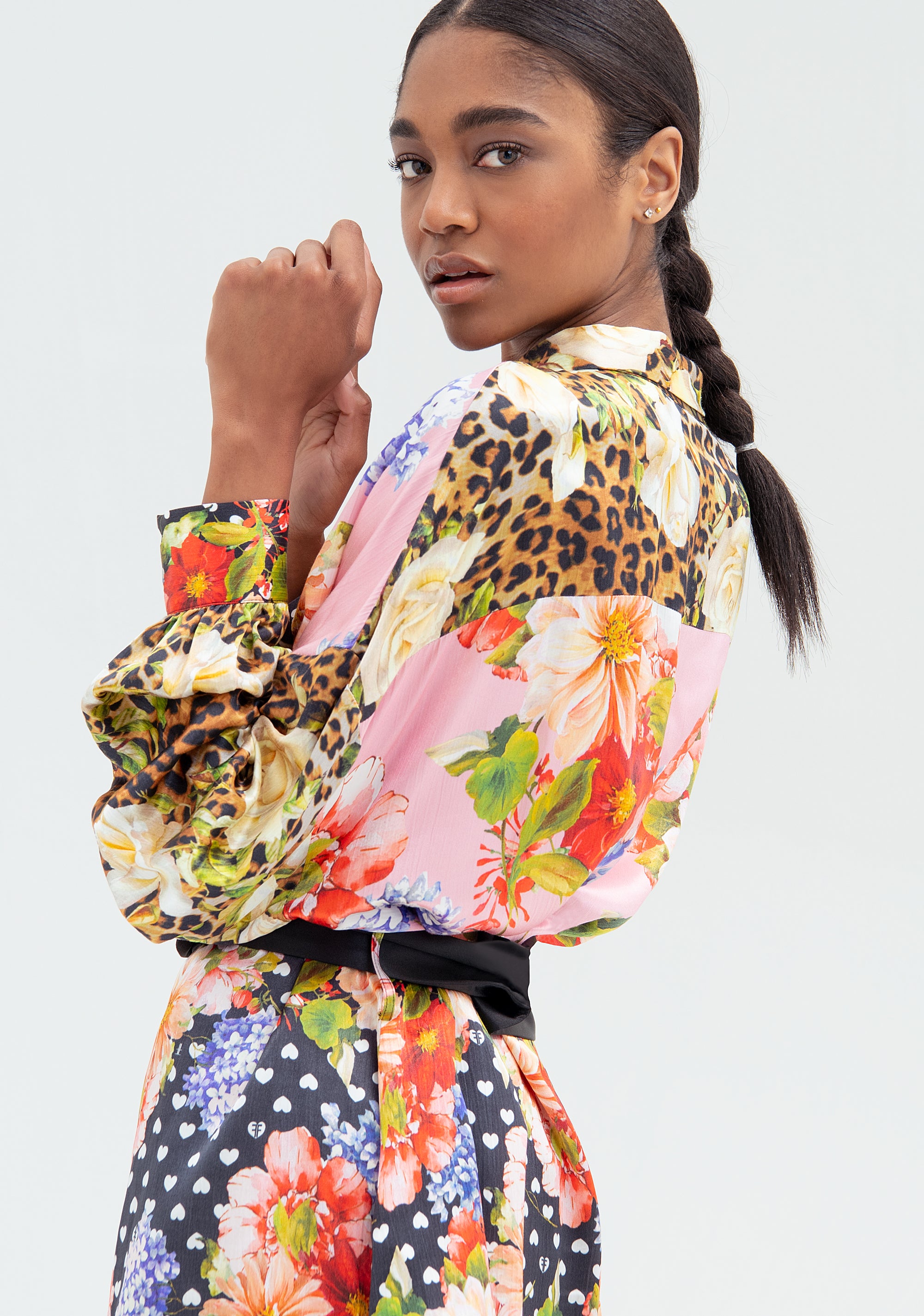 Camicia over in fantasia multicolor