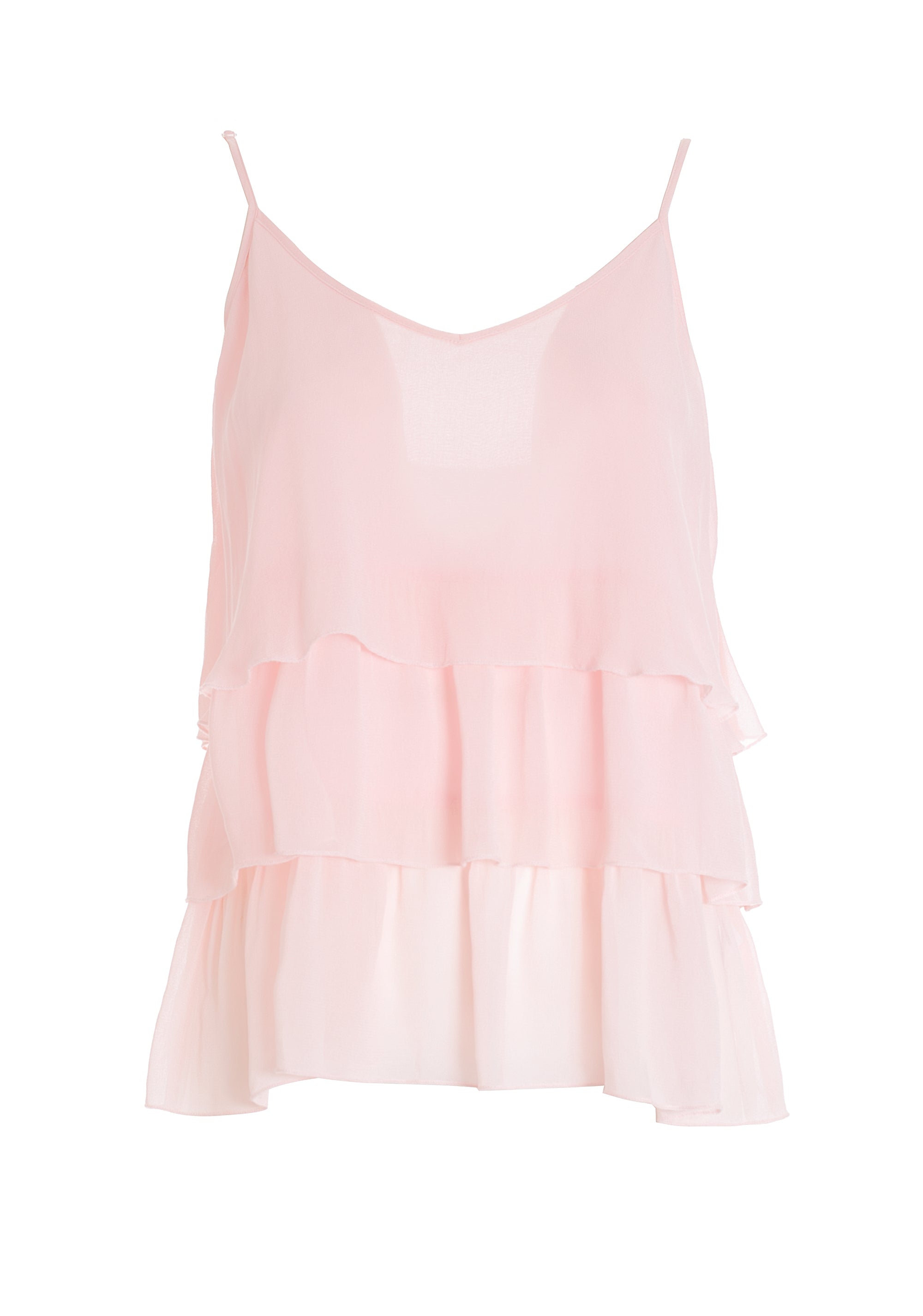 Top senza maniche in voile