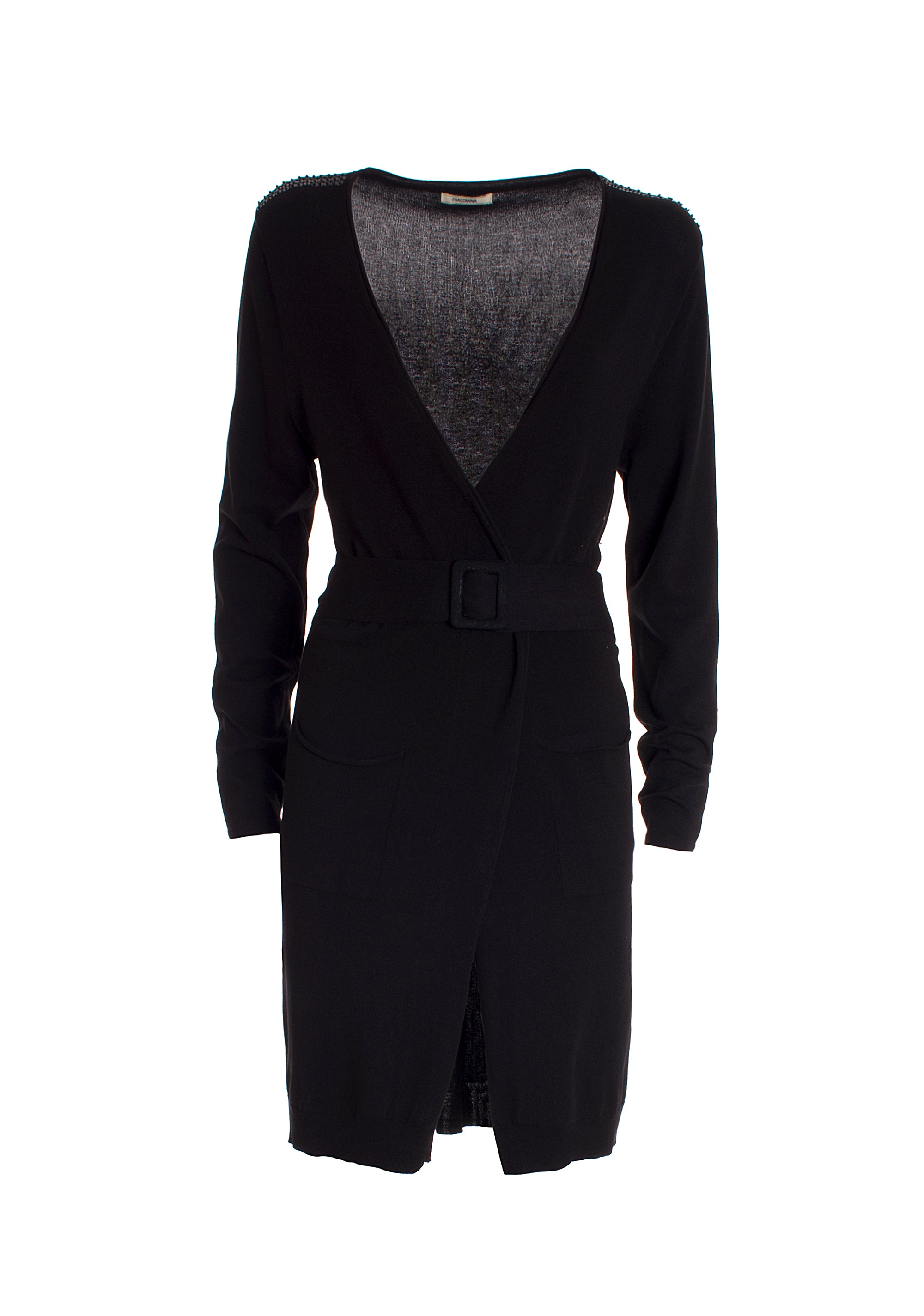 Cardigan regular lungo con cintura in vita