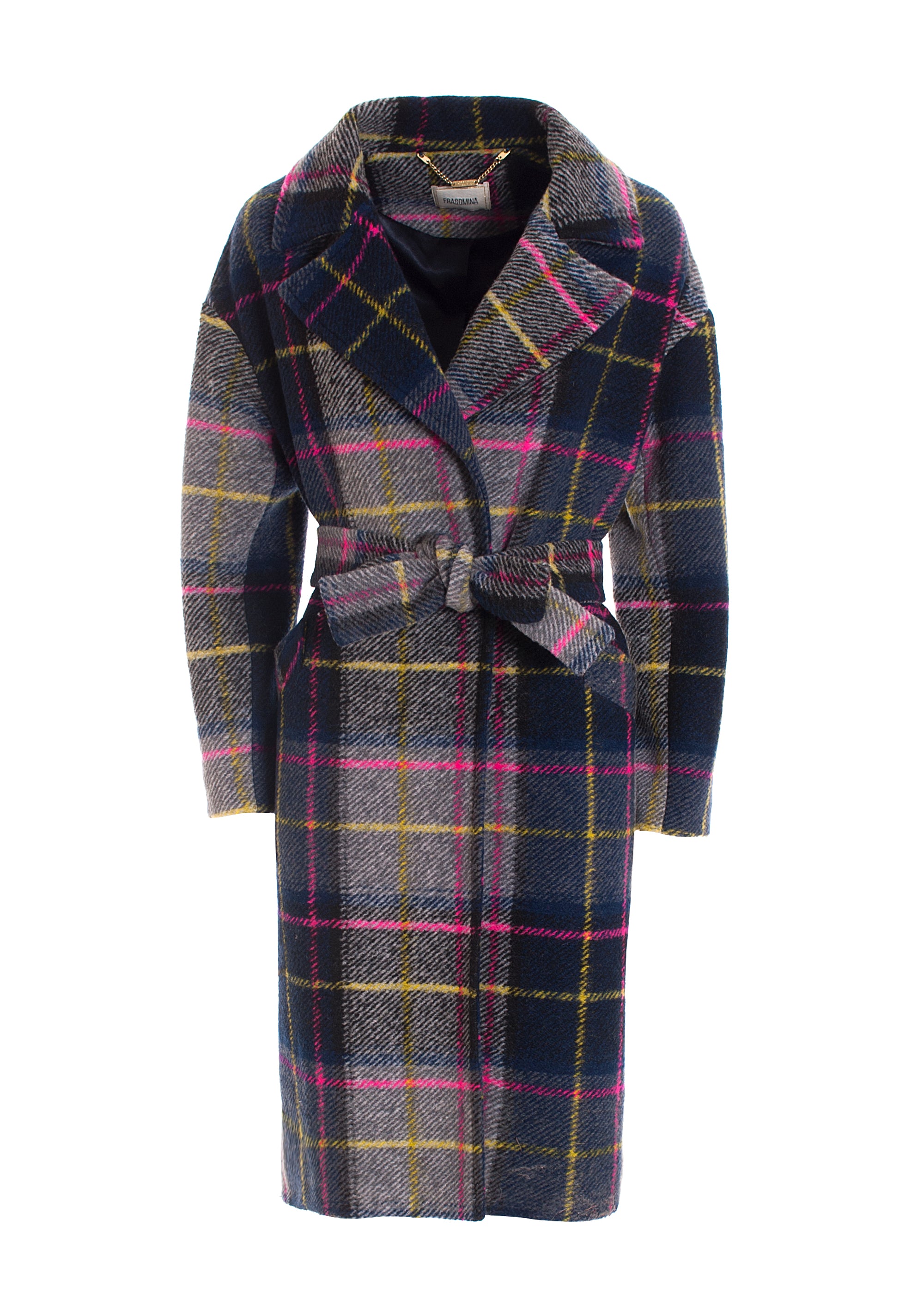 Cappotto regular lungo in tartan-FRACOMINA-FR22WC1011W57495-210-FA-XS