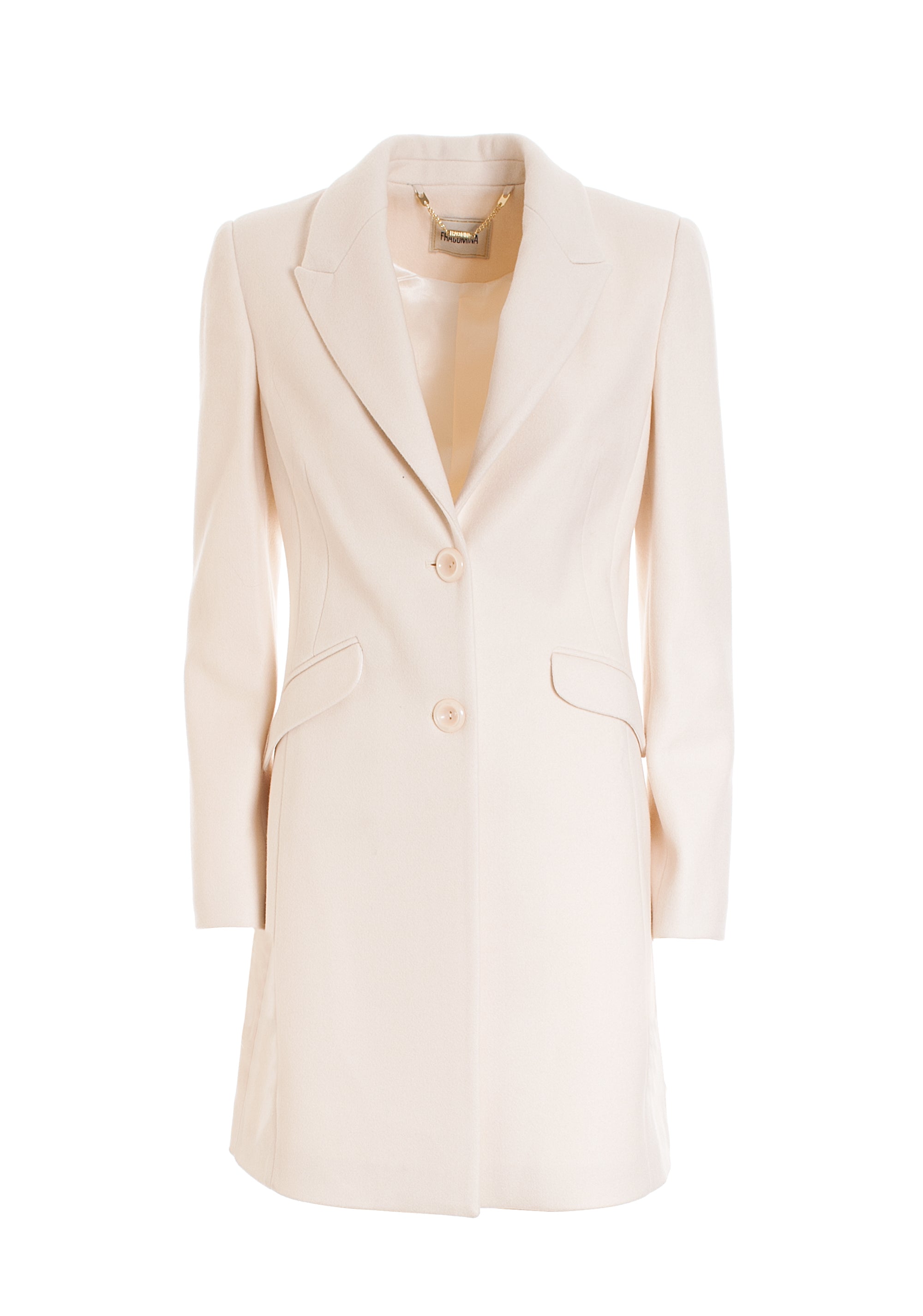 Cappotto slim midi in panno-FRACOMINA-FR22WC1012W56201-108-FA-XS