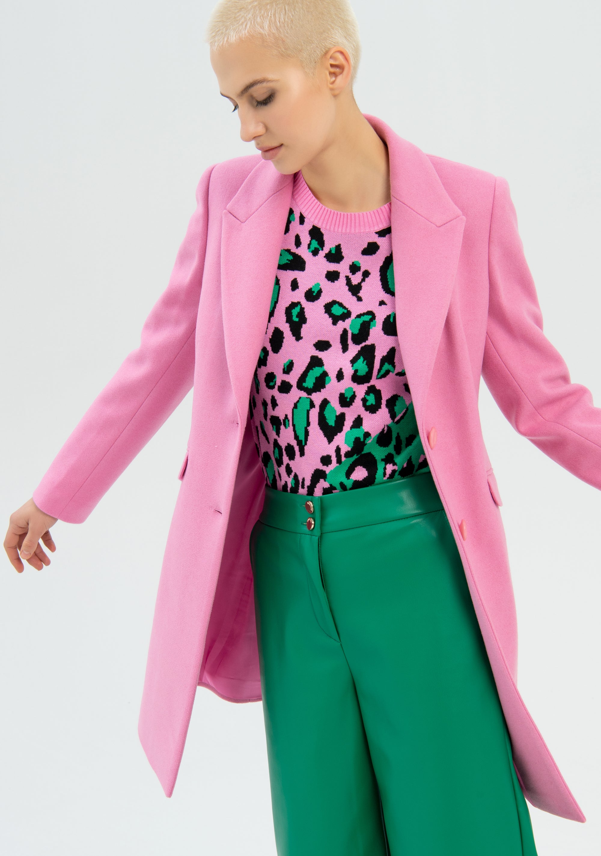 Cappotto slim midi in panno-FRACOMINA-FR22WC1012W56201-L22-FA-XS