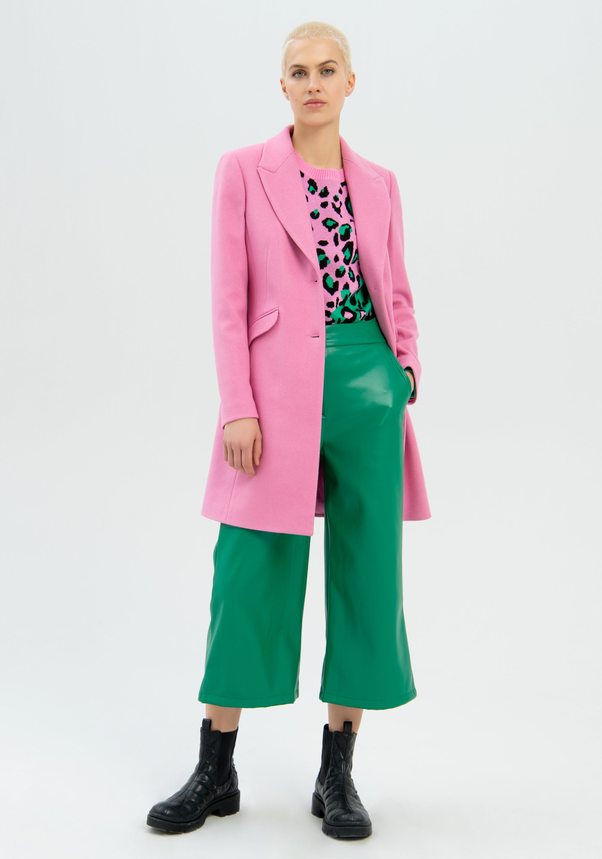 Cappotto slim midi in panno-FRACOMINA-FR22WC1012W56201-L22-FA-XS