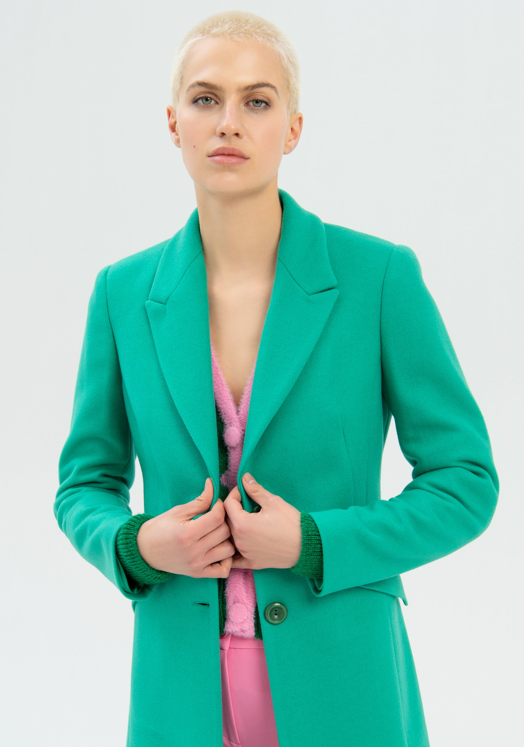 Cappotto slim midi in panno-FRACOMINA-FR22WC1012W56201-L22-FA-XS