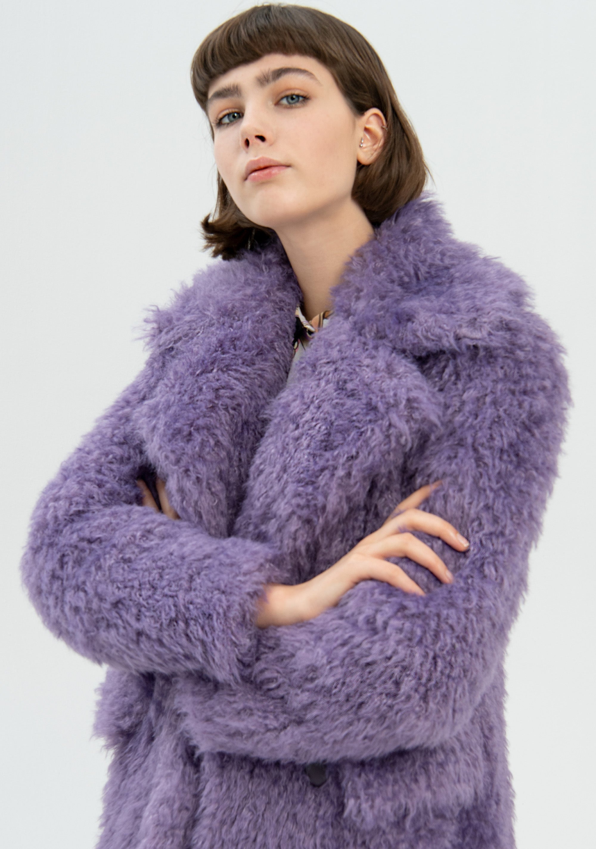 Cappotto regular midi in eco pelliccia-FRACOMINA-FR22WC4004W54901-I89-FA-XS