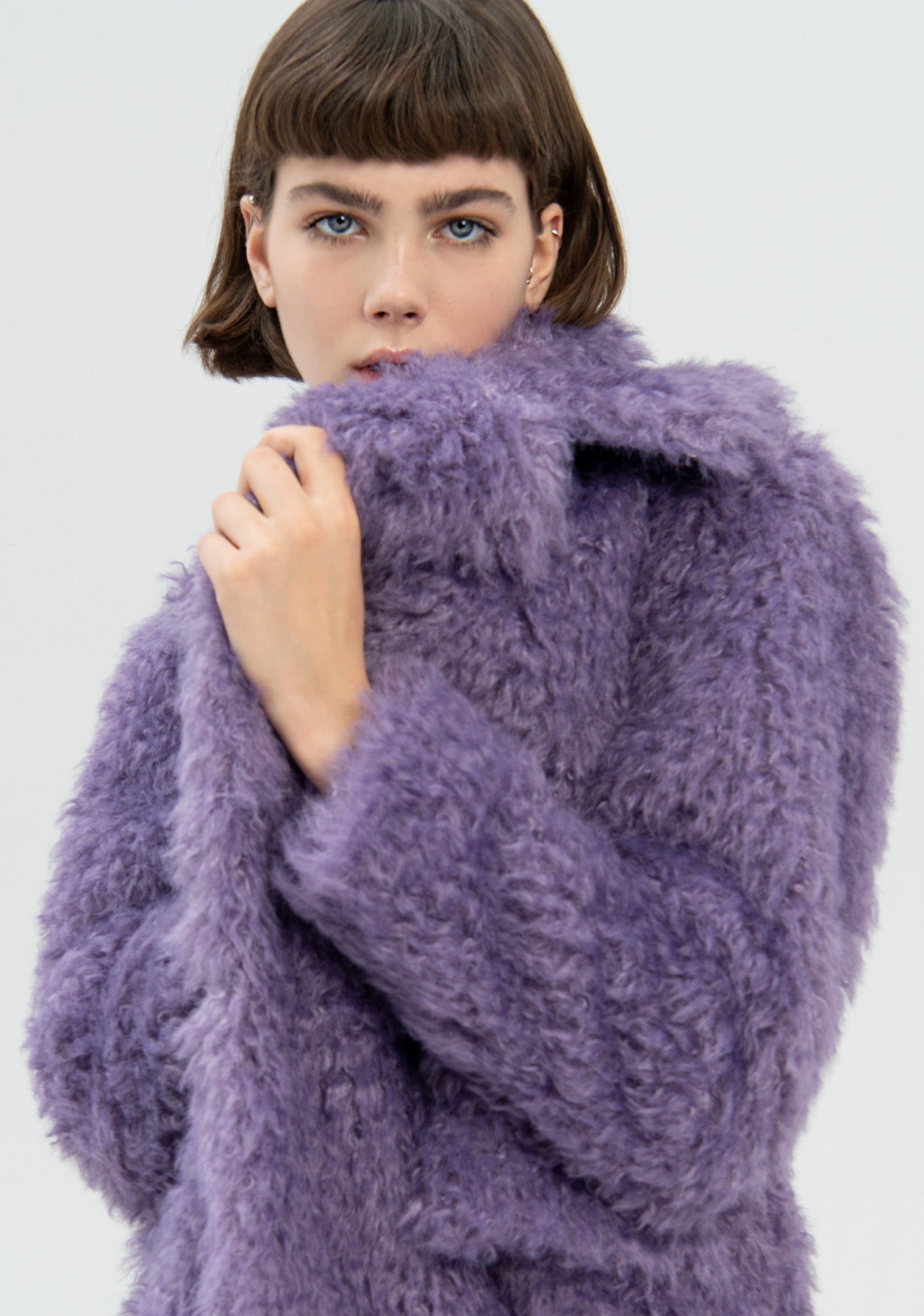 Cappotto regular midi in eco pelliccia-FRACOMINA-FR22WC4004W54901-I89-FA-XS