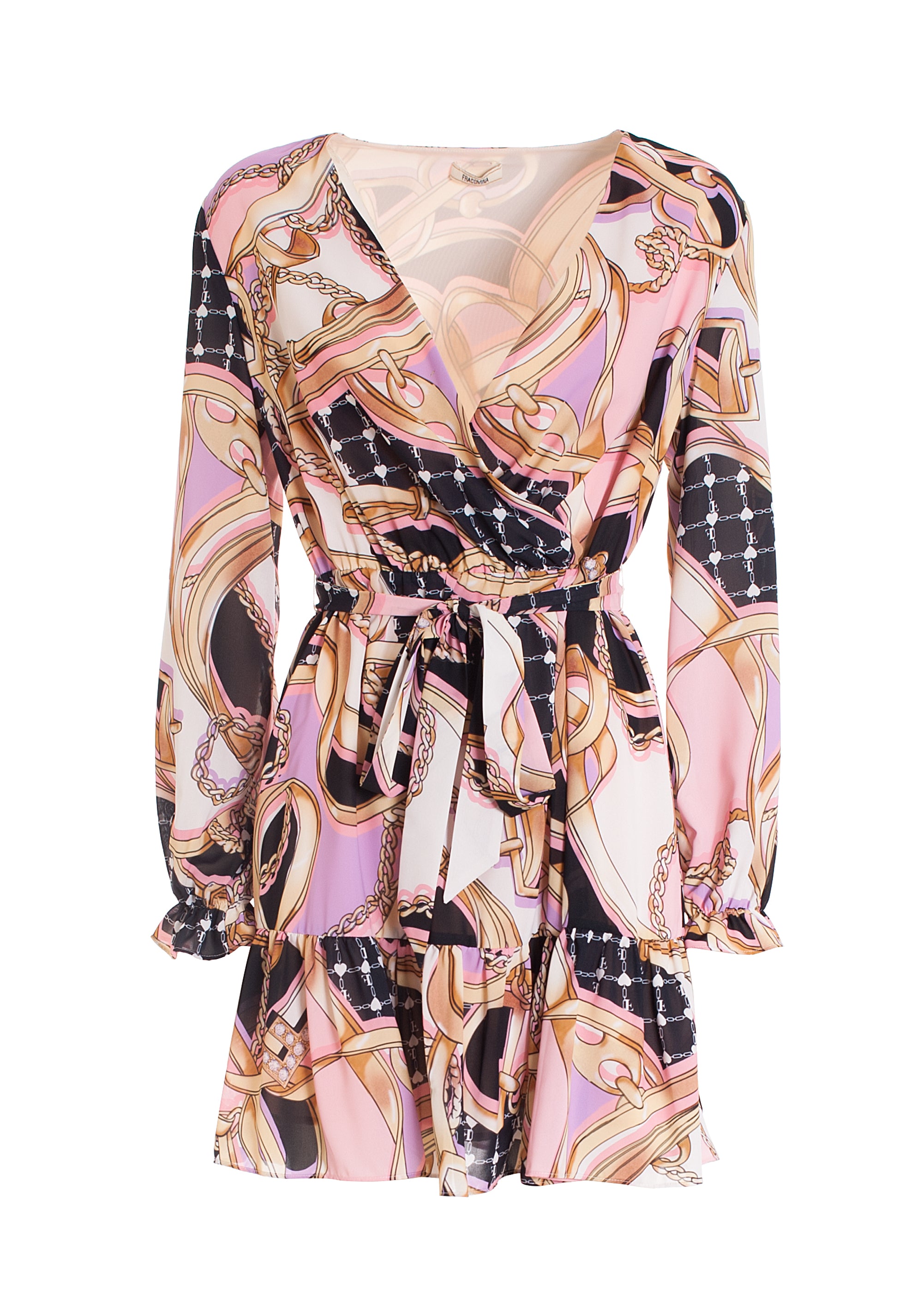 Abito regular mini in fantasia foulard-FRACOMINA-FR22WD1023W412N4-210-FA-XS