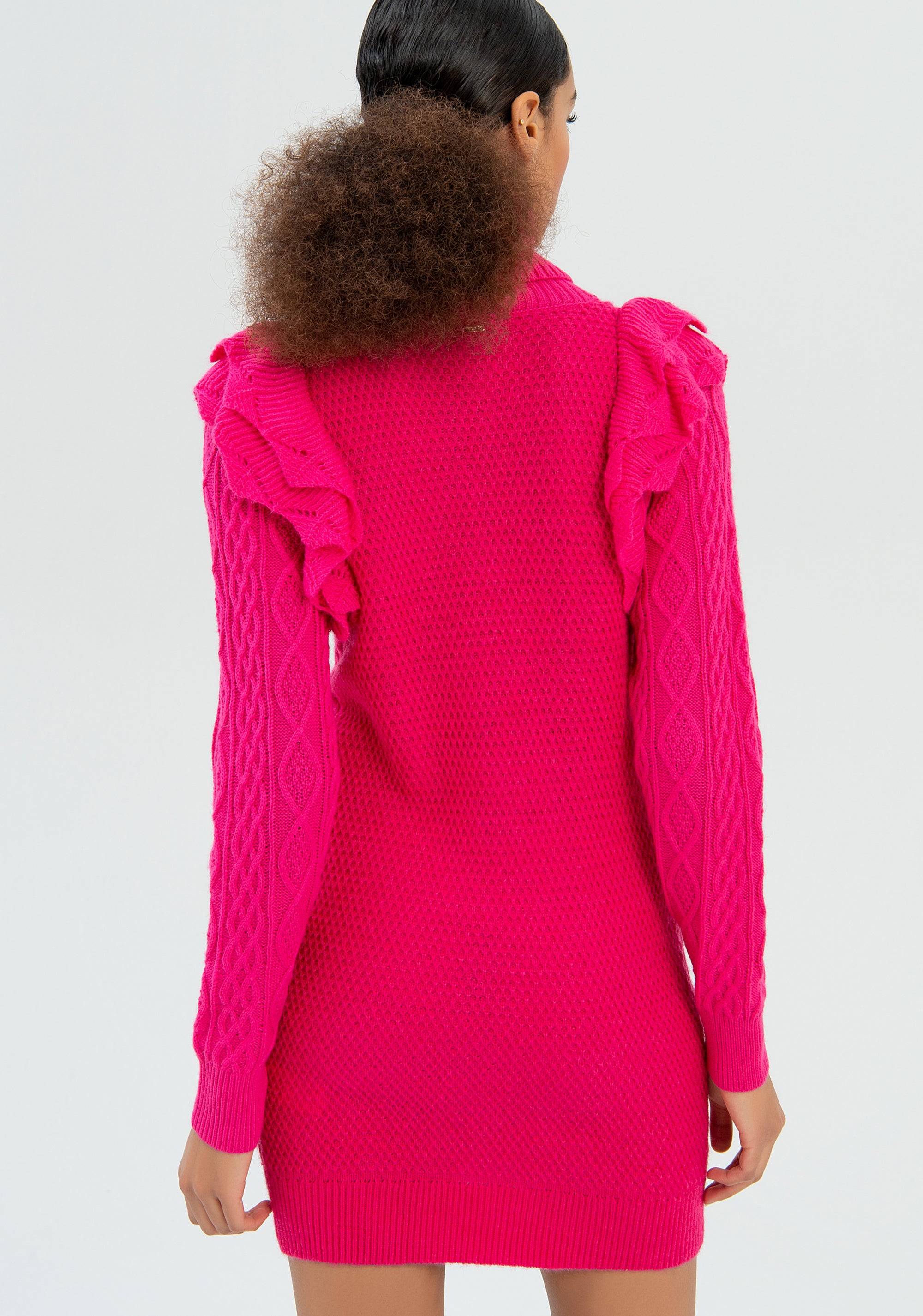 Abito slim mini in maglia con trecce-FRACOMINA-FR22WD5013K45701-148-FA-XS