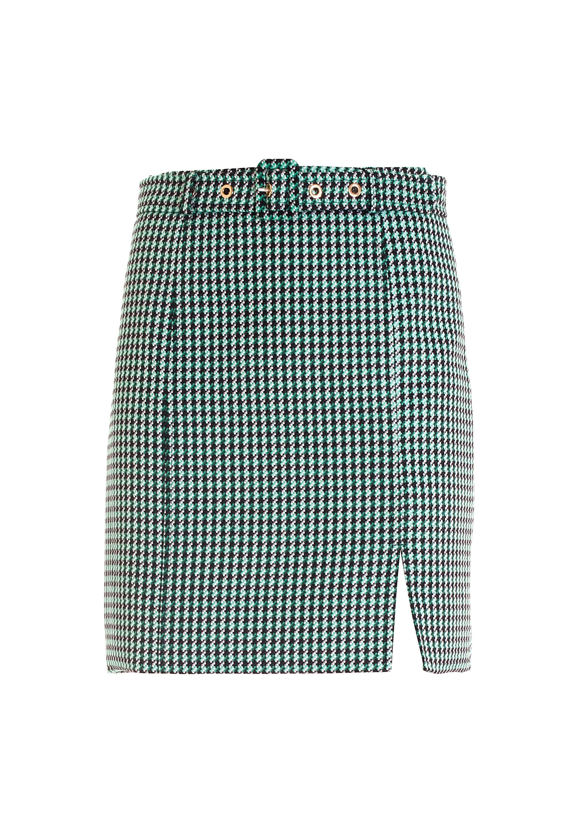 Gonna slim mini in fantasia pied de poule-FRACOMINA-FR22WG1003W57201-C74-FP-36