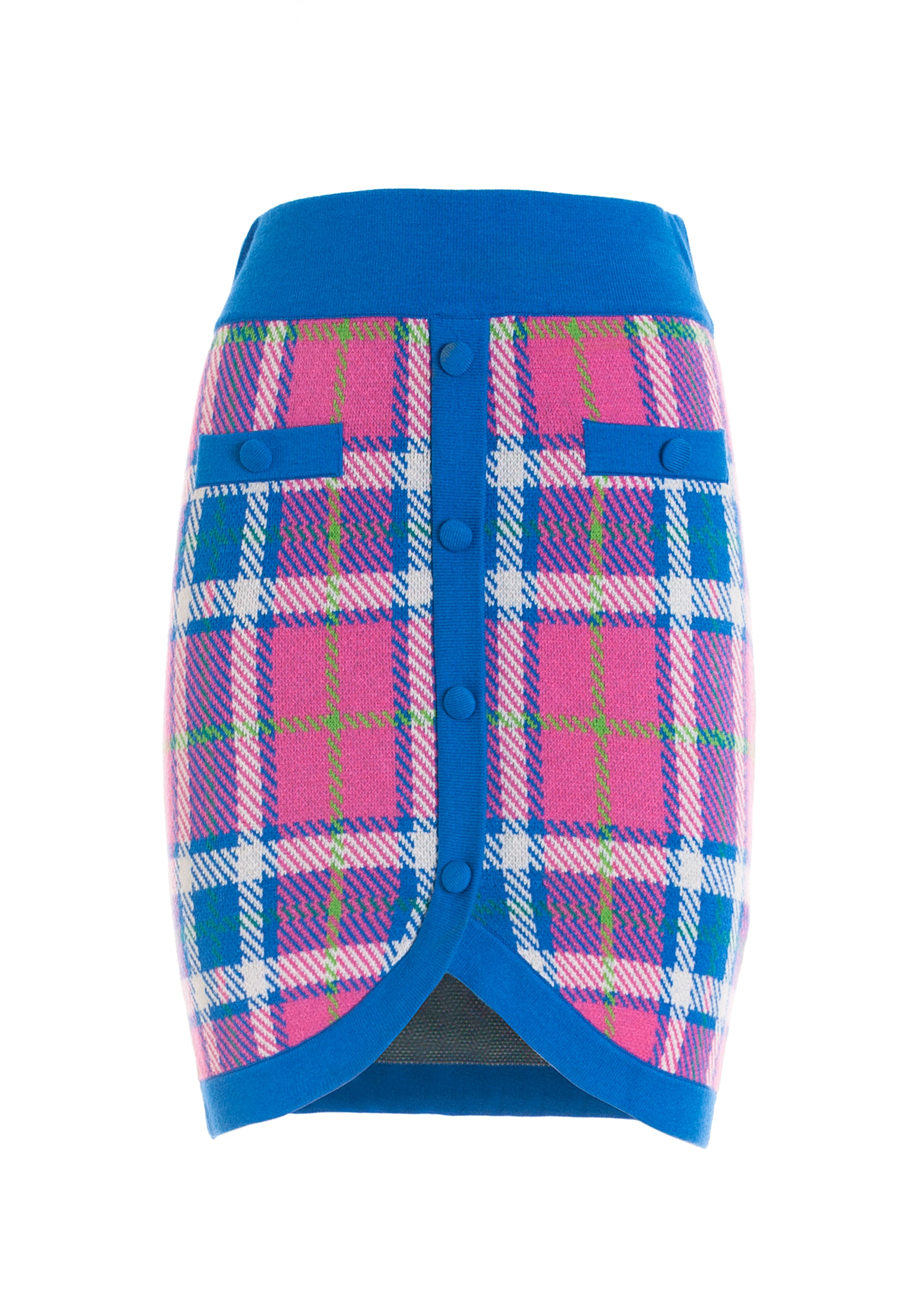 Gonna slim mini in jacquard tartan-FRACOMINA-FR22WG4004K49301-210-FA-XS